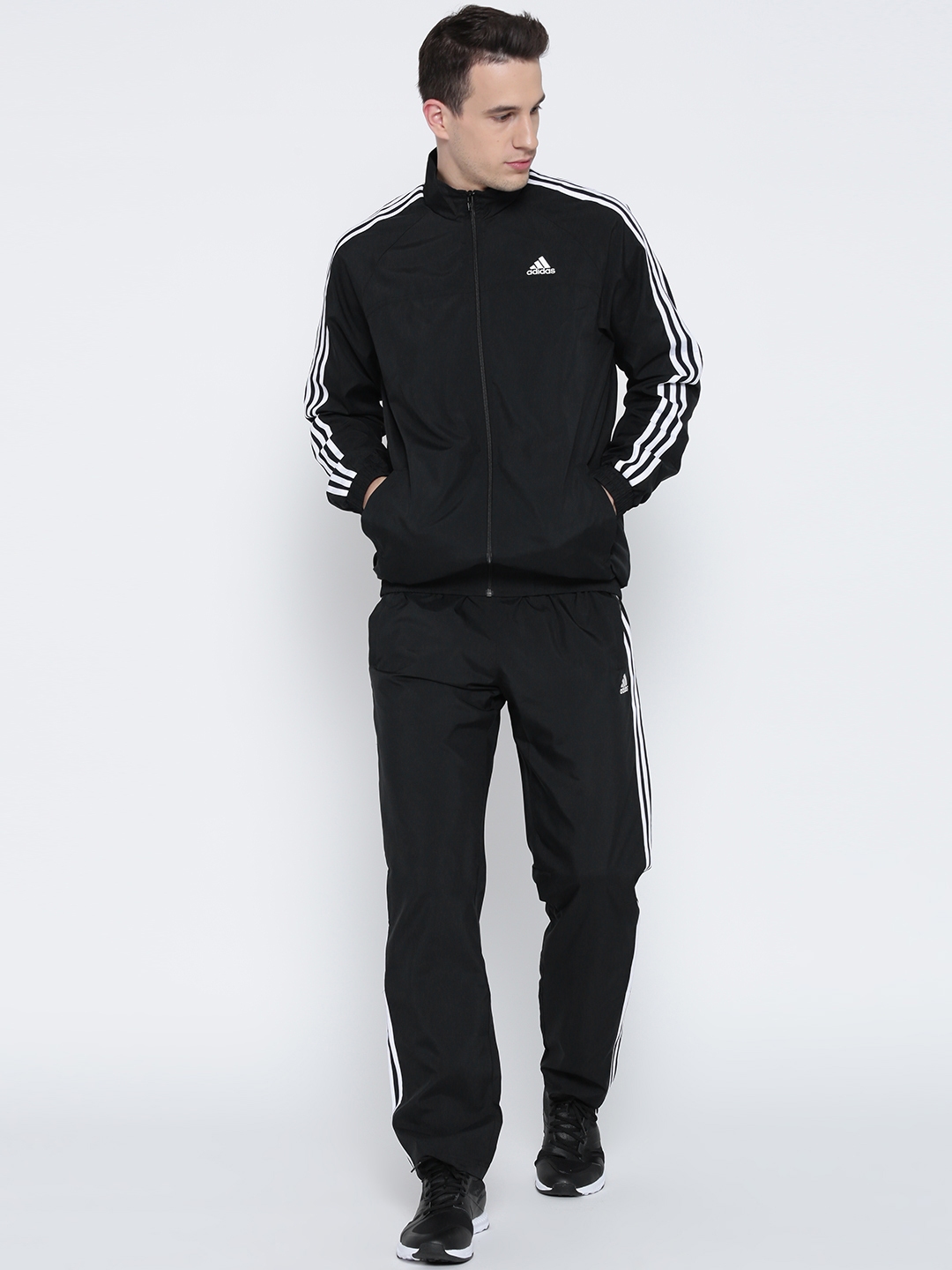 Buy ADIDAS Black ESS 3S WV Tracksuit Tracksuits for Men 1809060 Myntra