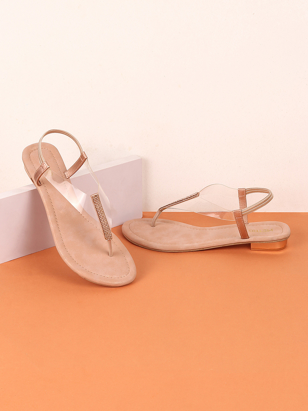 Metro Embellished Ethnic Block Heel Sandals