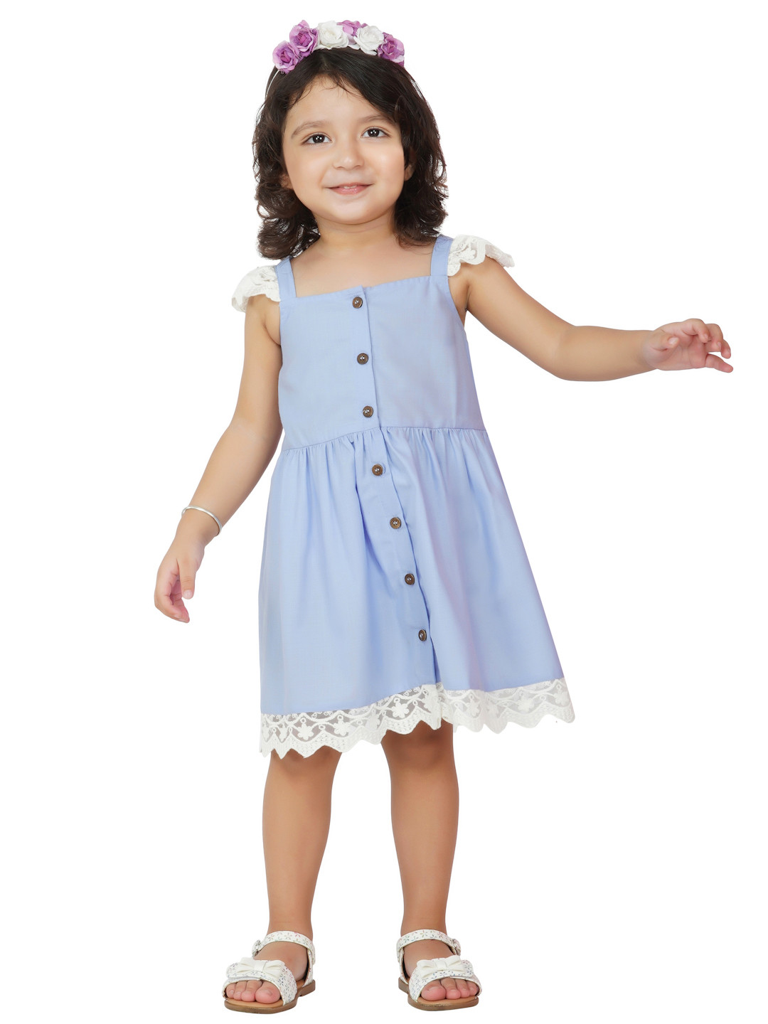 Dress My Angel Lavender Solid Dresses