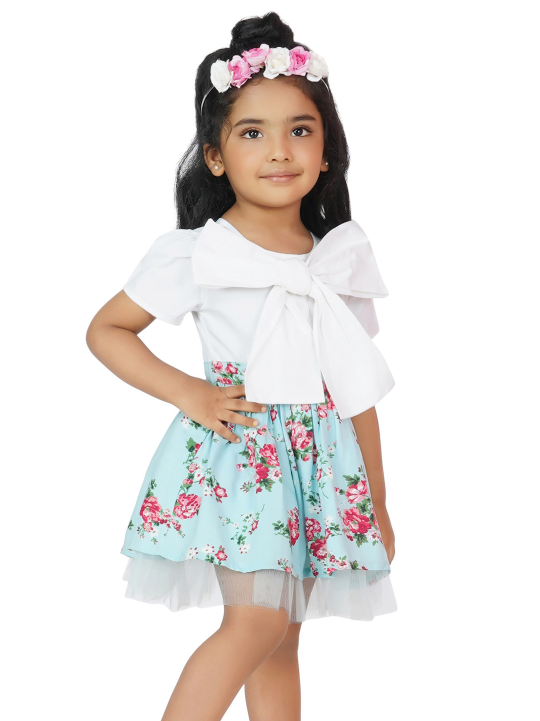 Dress My Angel Blue Floral Dresses