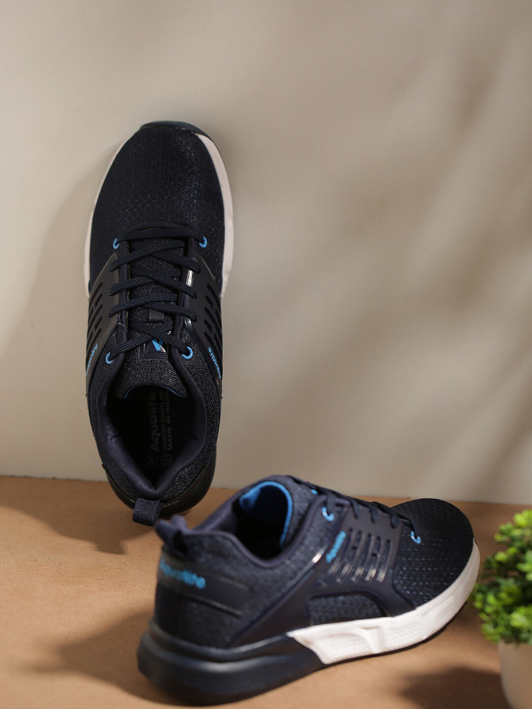 Aqualite Men Navy Blue Walking Non-Marking Shoes
