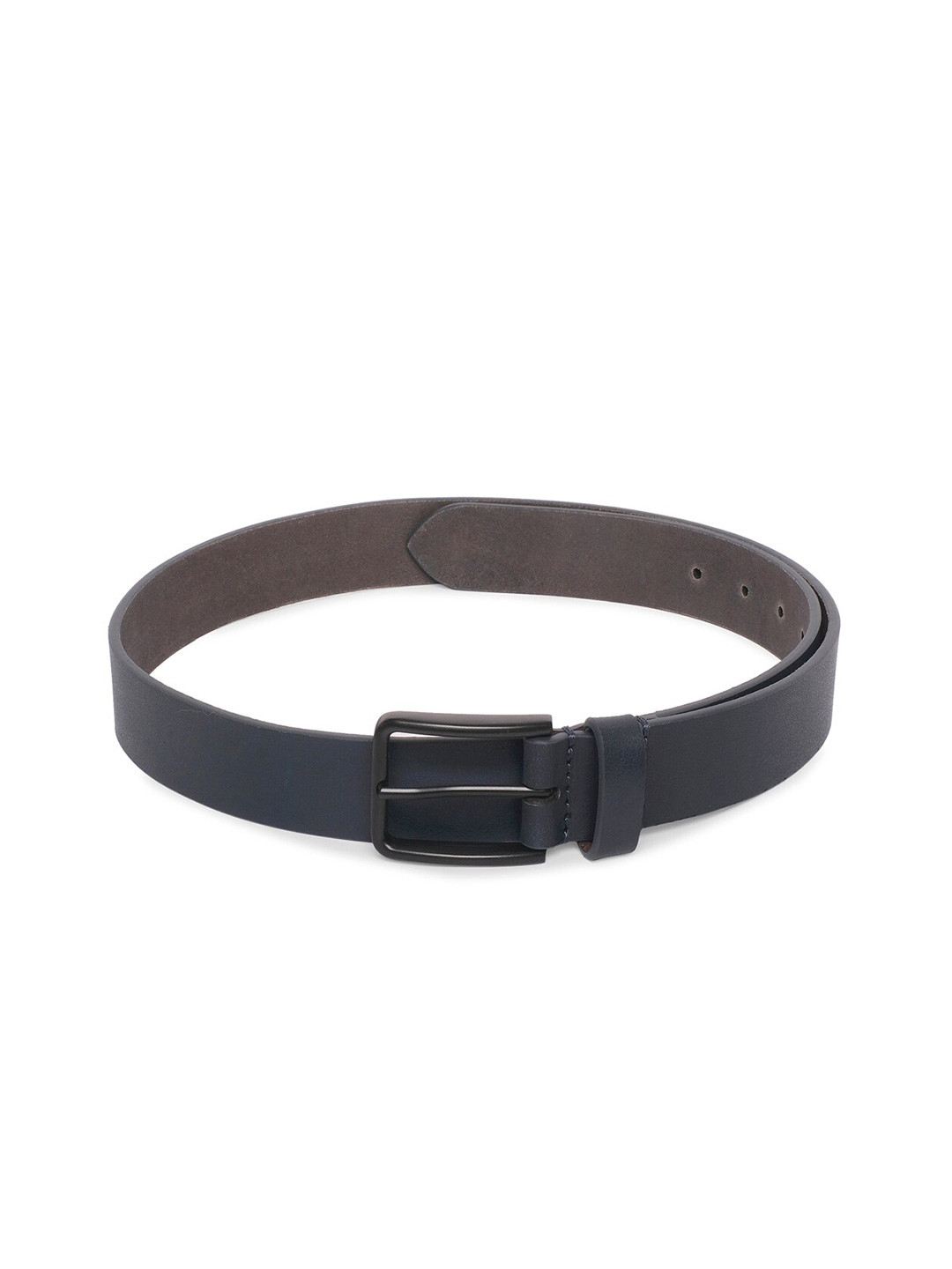 Belwaba Men Navy Blue Leather Formal Belt