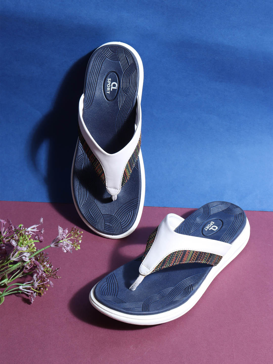 Carlton London sports Women White Colourblocked Flats