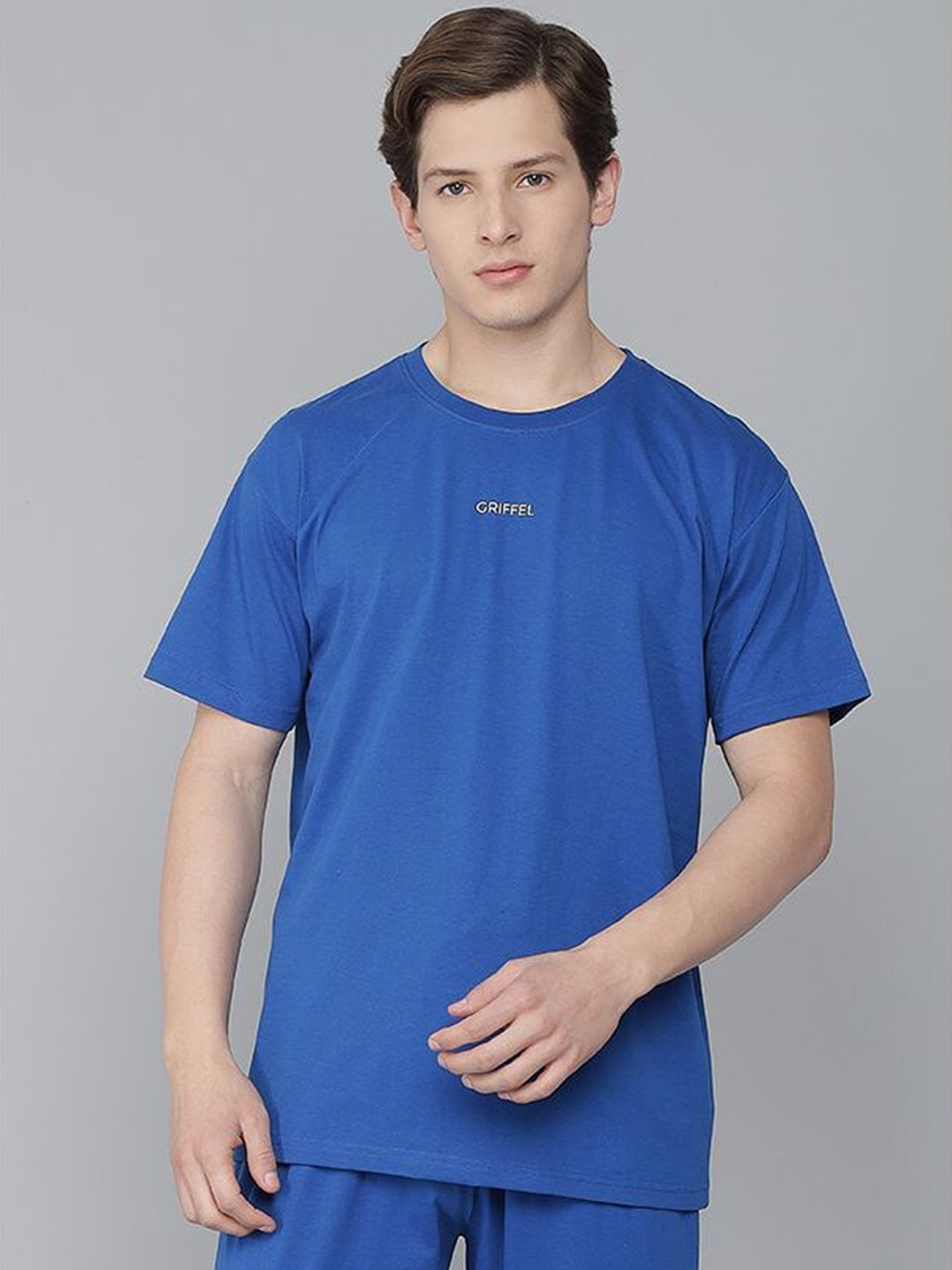 GRIFFEL Men Blue T-shirt