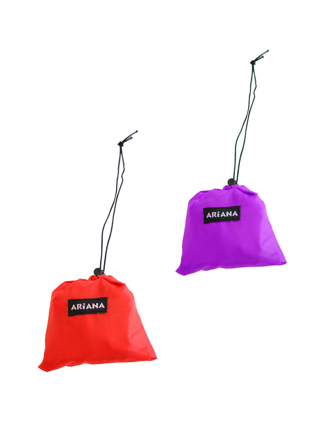 Ariana Pack of 2 Red & Purple Solid Multi-Utility Reusable Bags