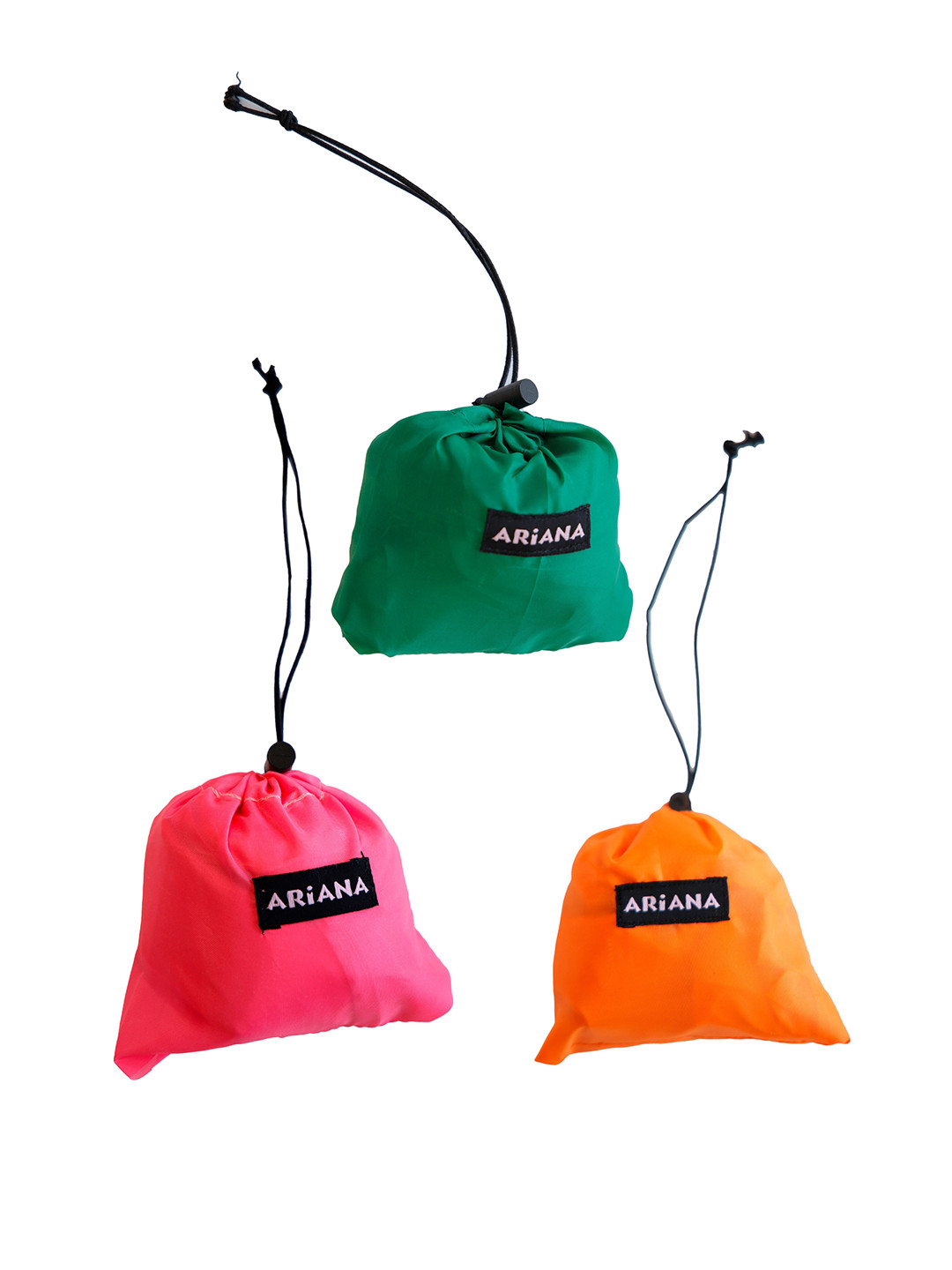 Ariana Pack of 3 Green & Orange Travel Pouch