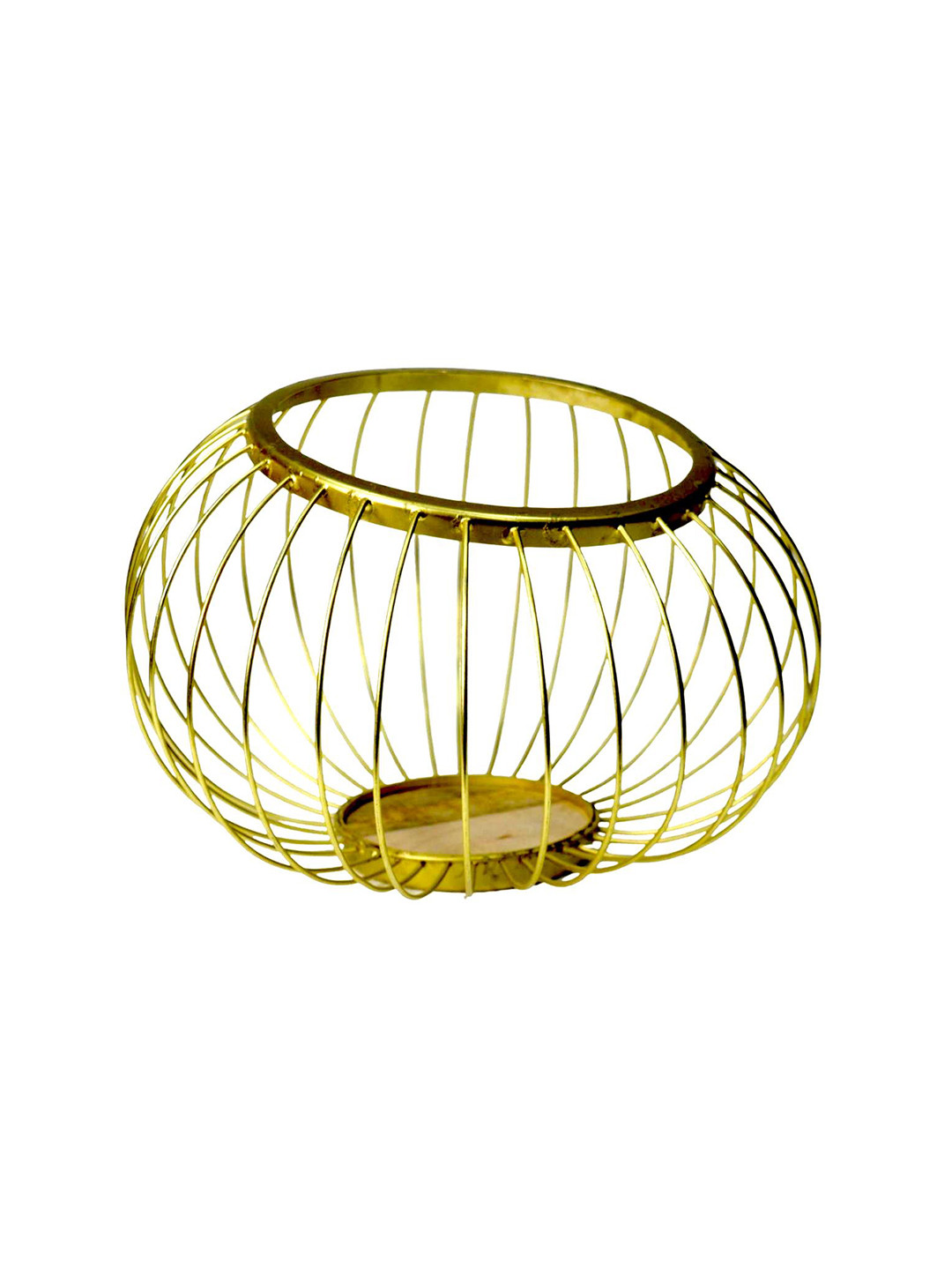 Tranquil square Gold-Toned Fruit Basket