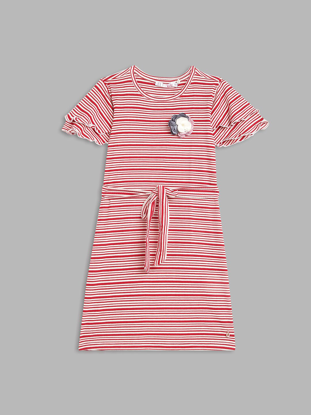ELLE Kids Girls Coral Striped Dress
