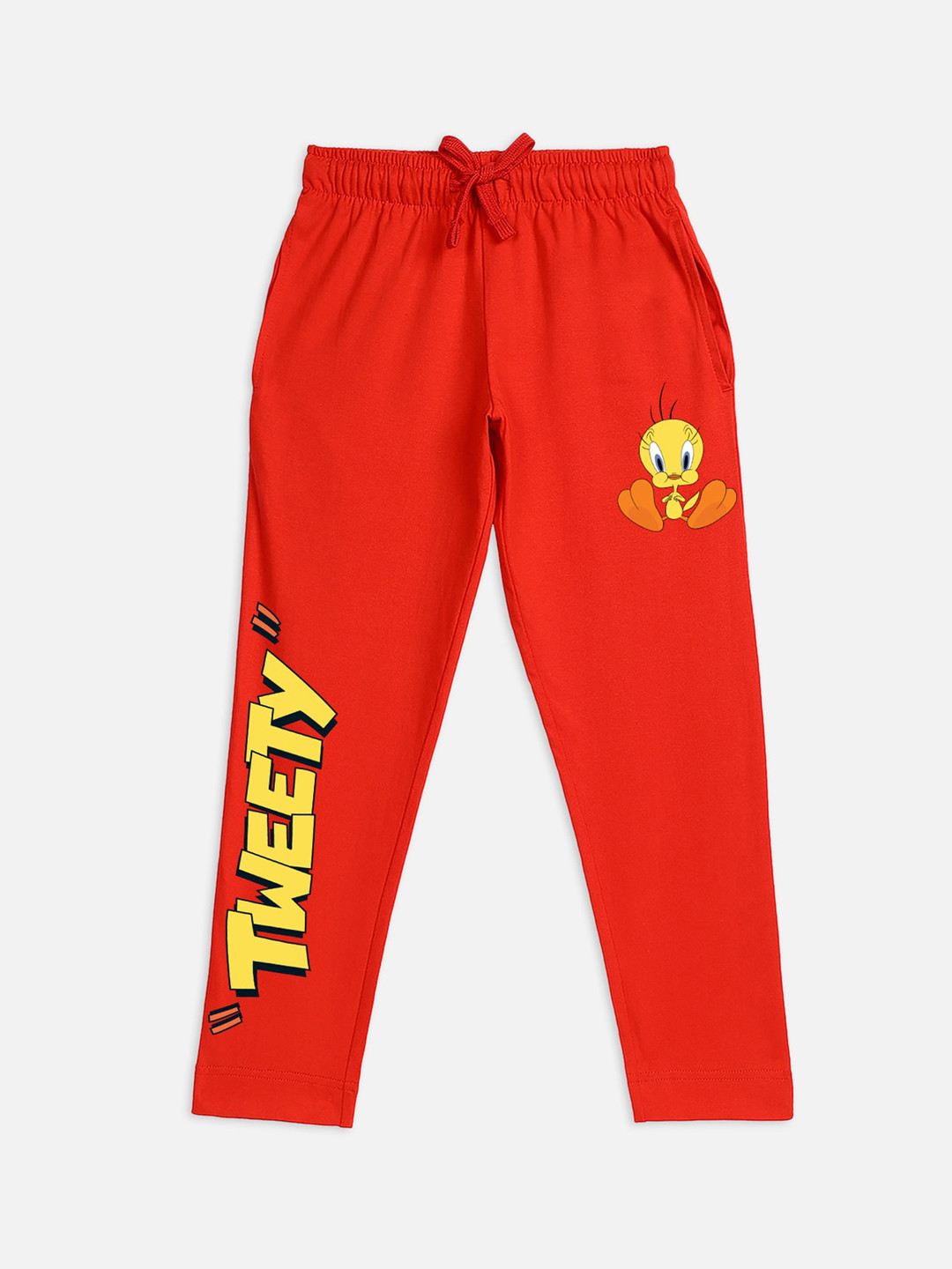 Kids Ville Girls Red Looney Tunes Printed Lounge Pants