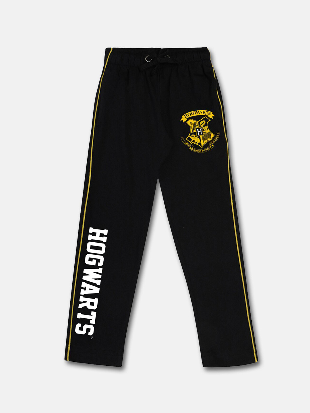 Kids Ville Boys Black Harry Potter Printed Cotton Lounge Pants