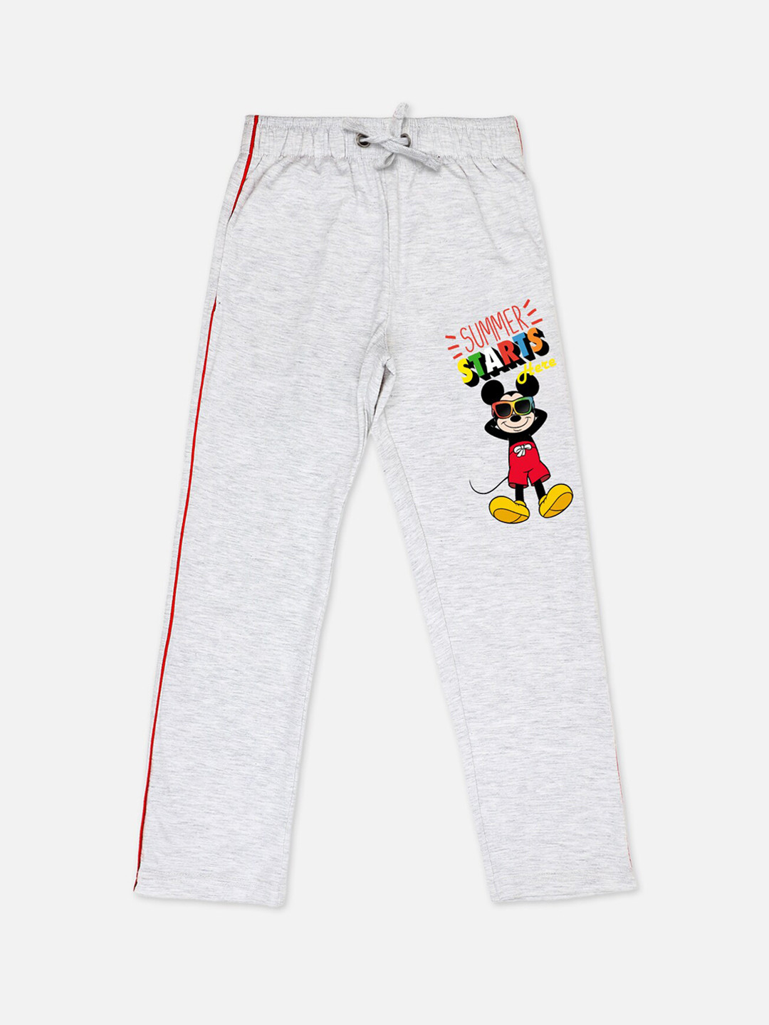 Kids Ville Boys Grey Mickey & Friends Printed Cotton Lounge Pants