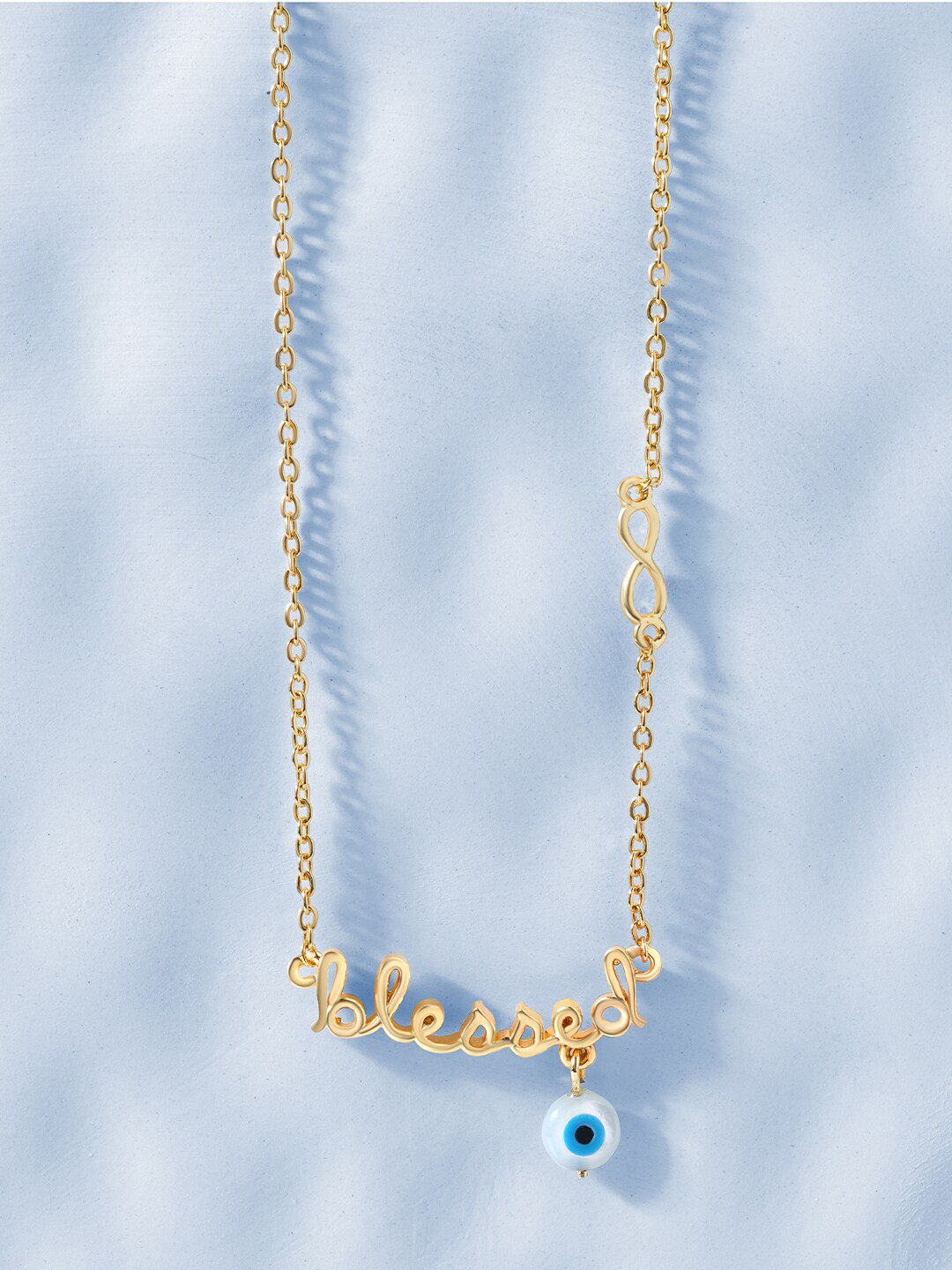 MINUTIAE Gold-Plated & White Brass Charm Pendant Necklace