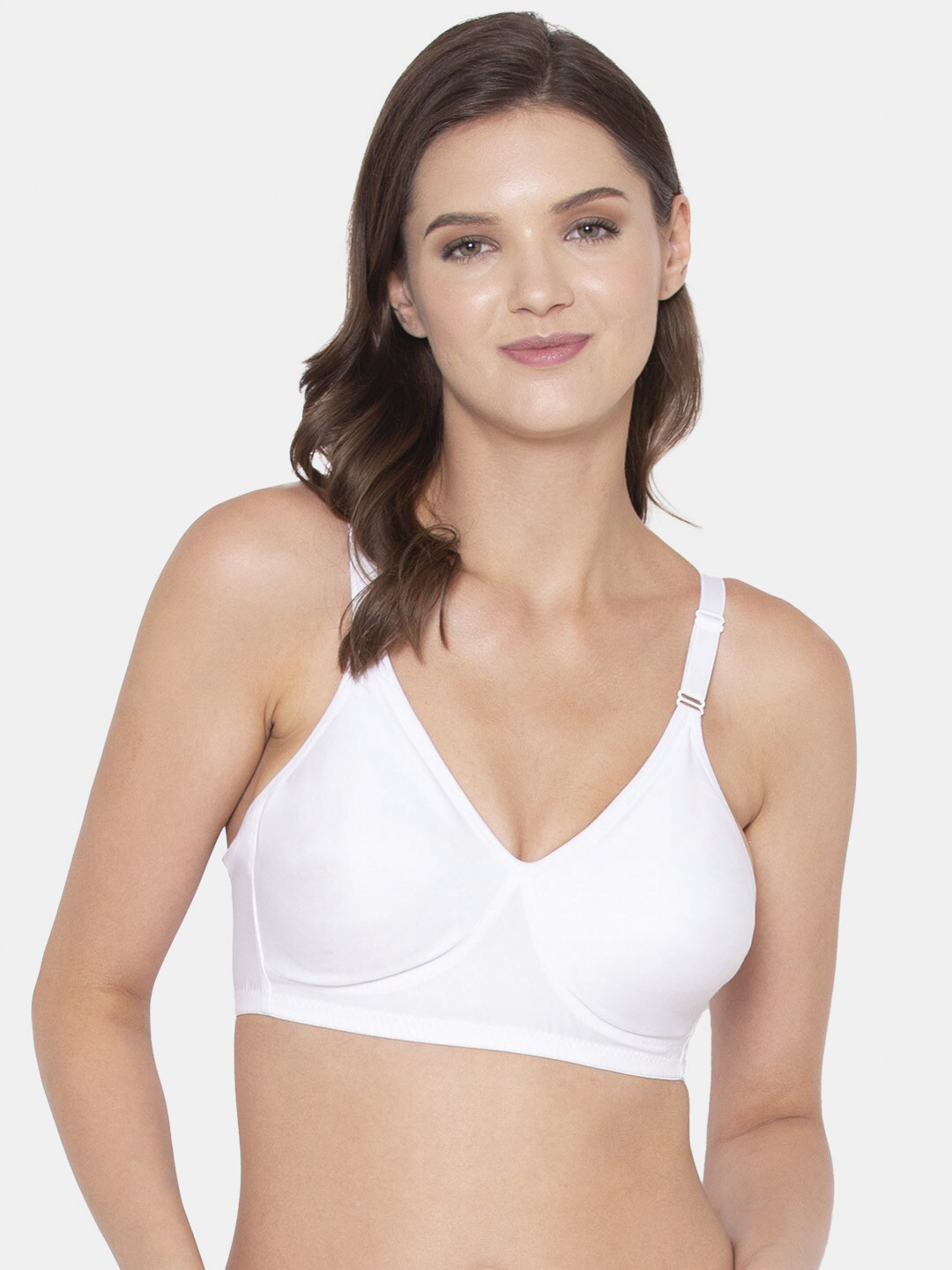 Souminie White Cotton Seamless Bra SS-903-02-WH