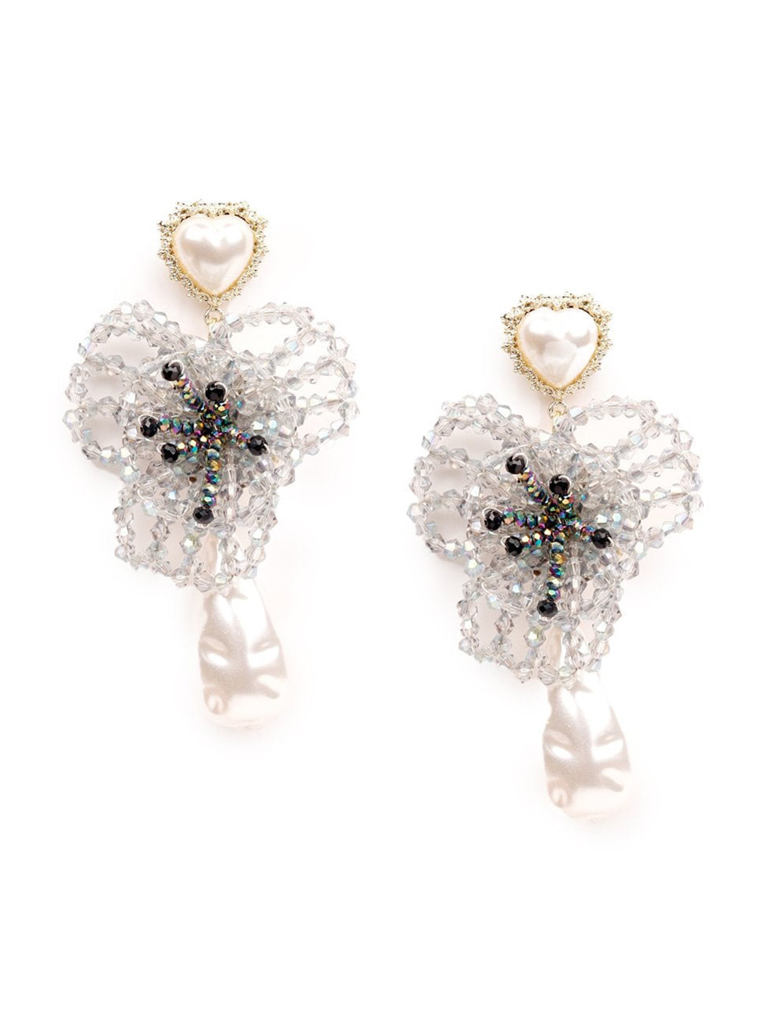 ODETTE White Classic Studs Earrings