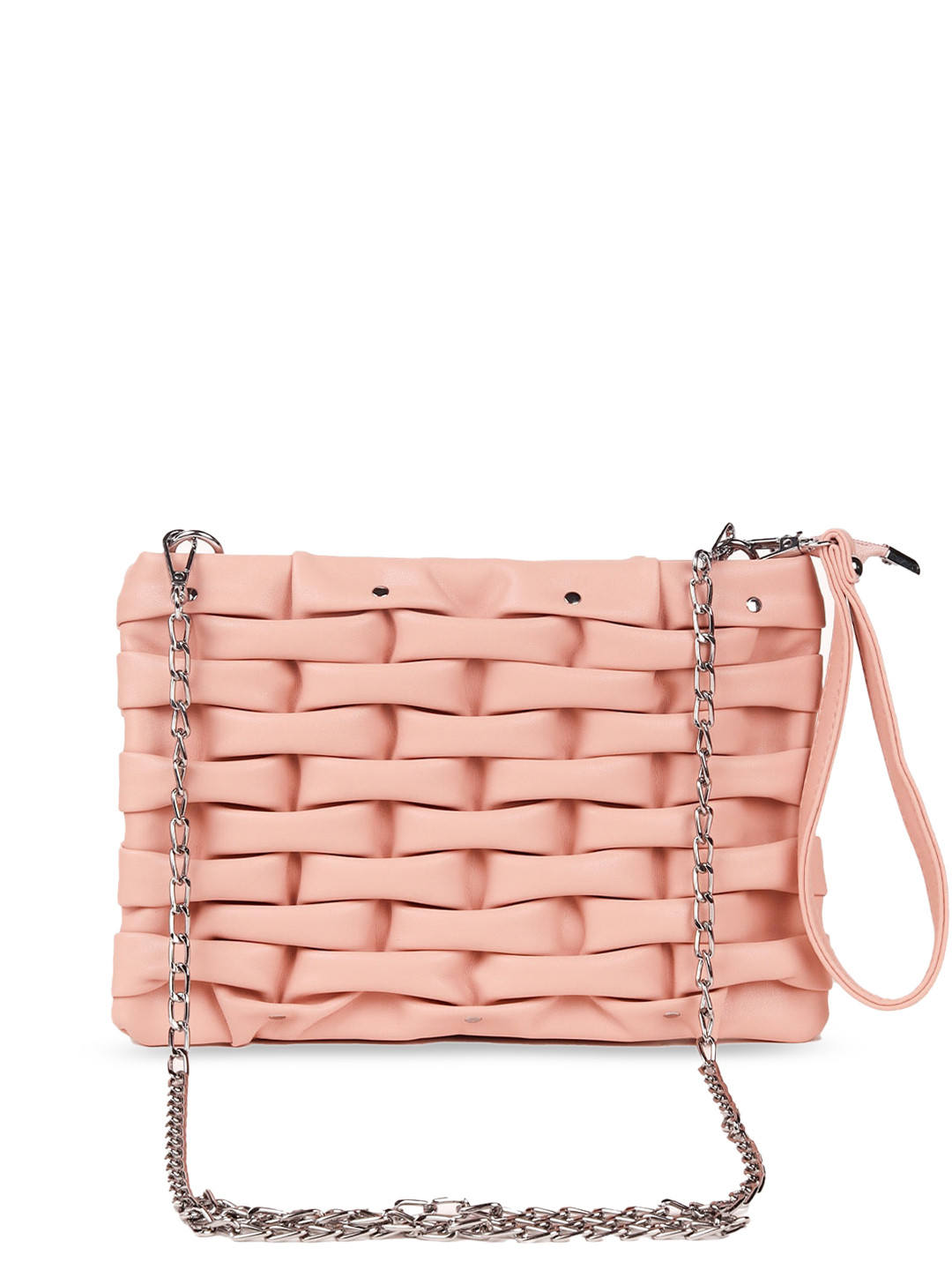 ODETTE Pink Structured Sling Bag