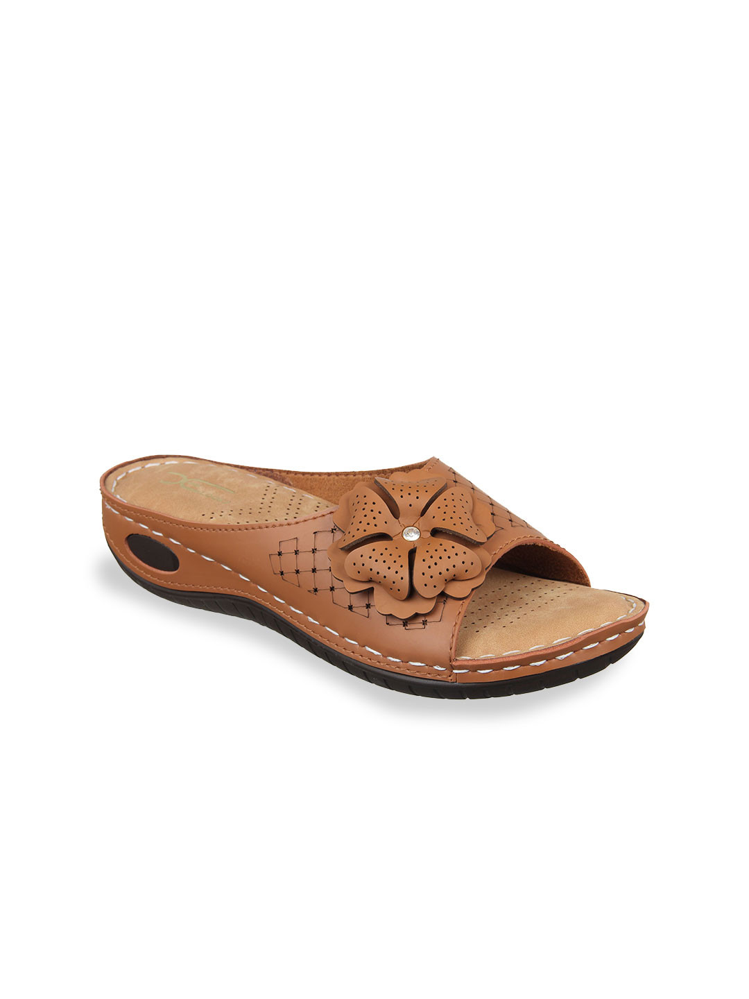 XE Looks Women Tan Open Toe Flats