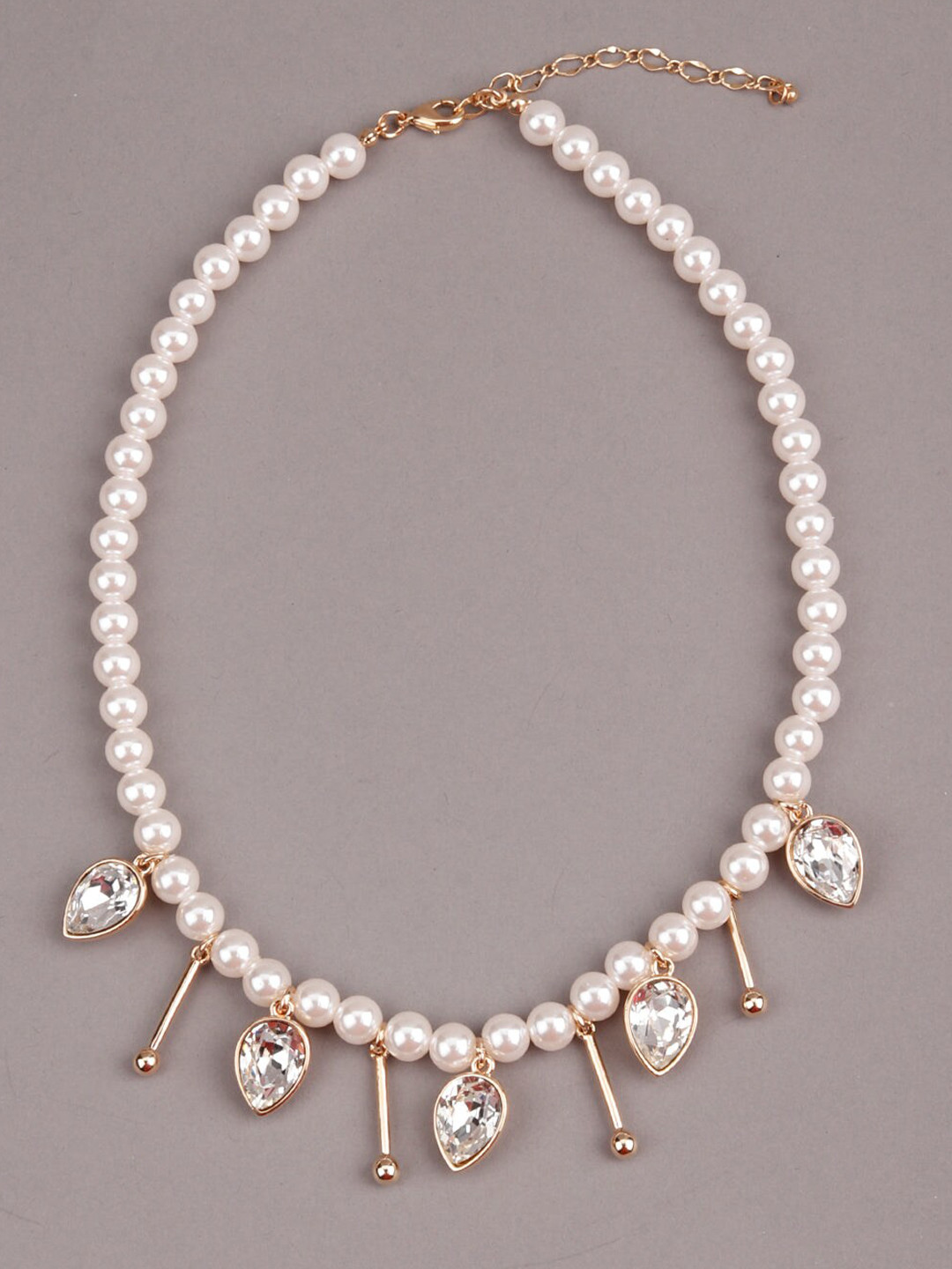 ODETTE White & Gold-Toned Necklace
