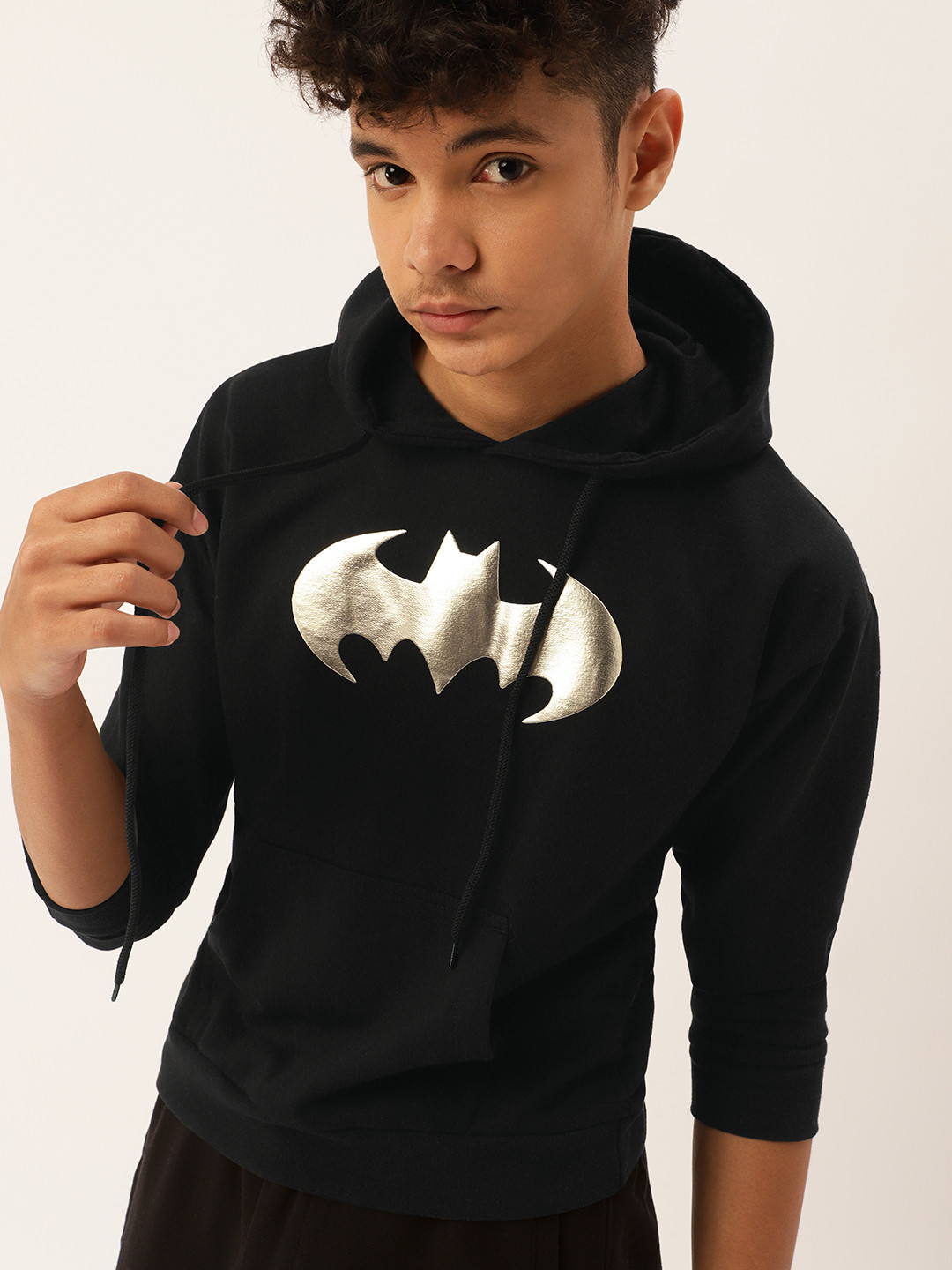 Kook N Keech Batman Teens Boys Printed Hooded Sweatshirt