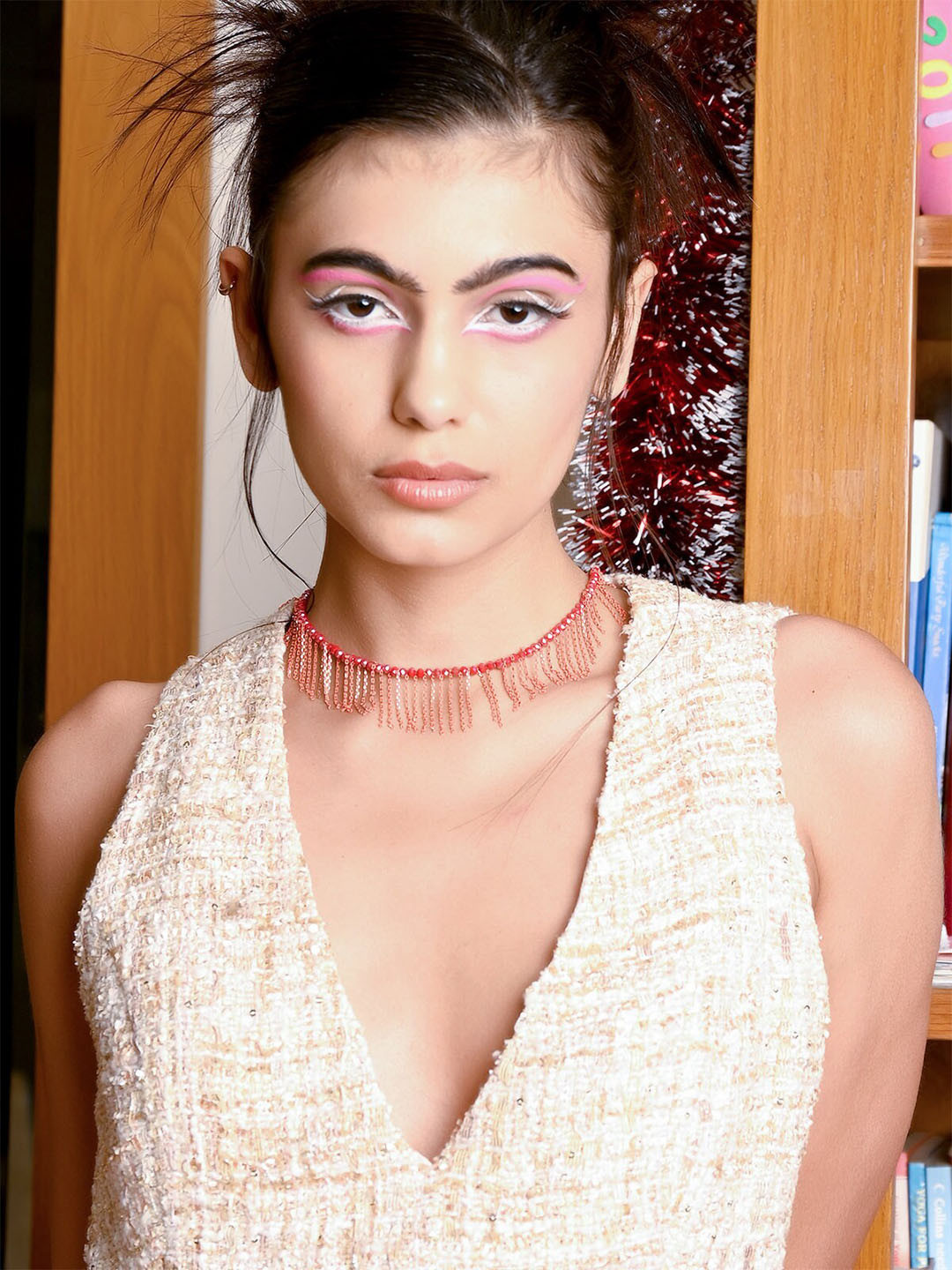 ODETTE Red Beaded Necklace