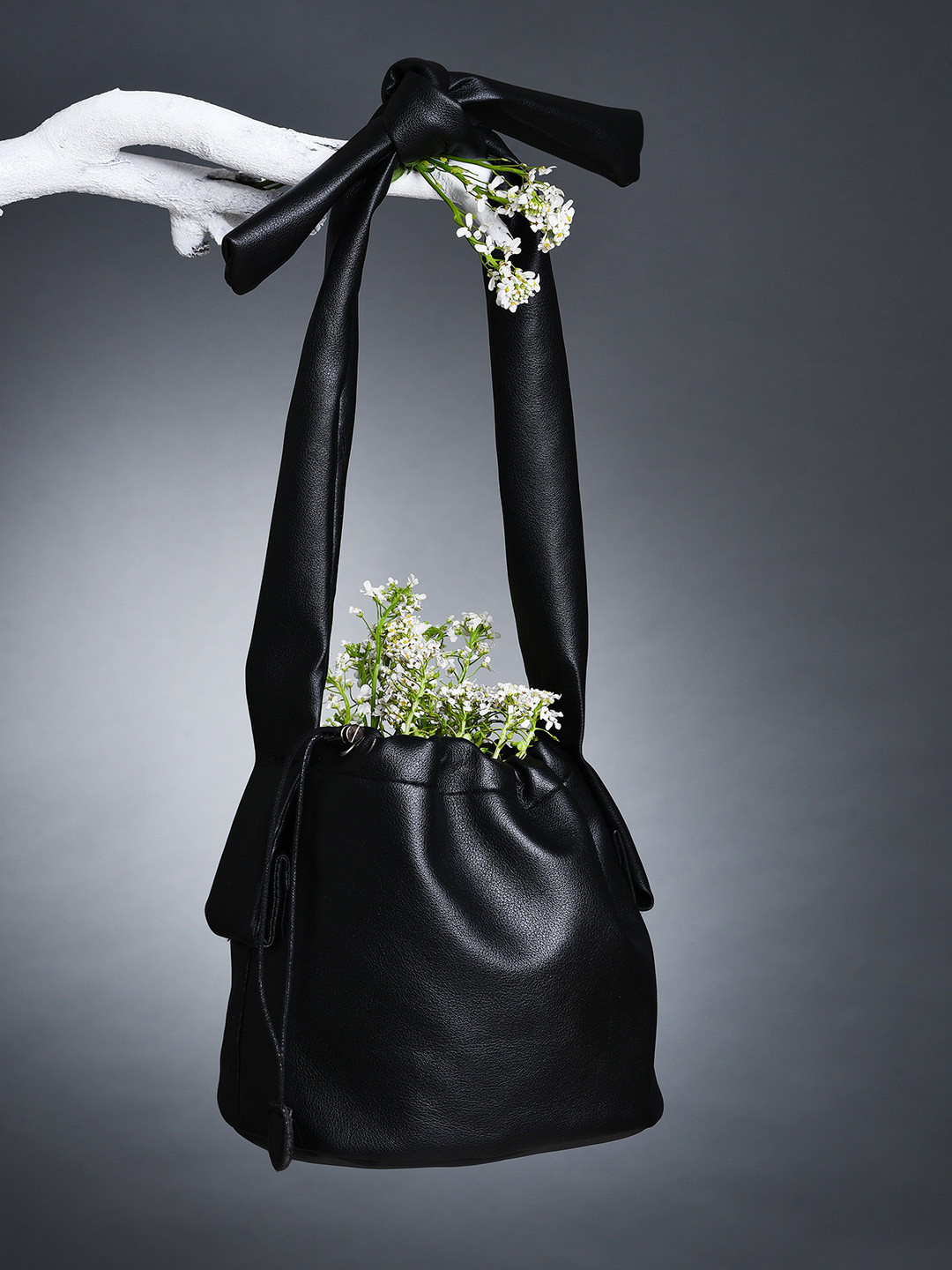 HAUTE SAUCE  Black Bucket Hand Bag