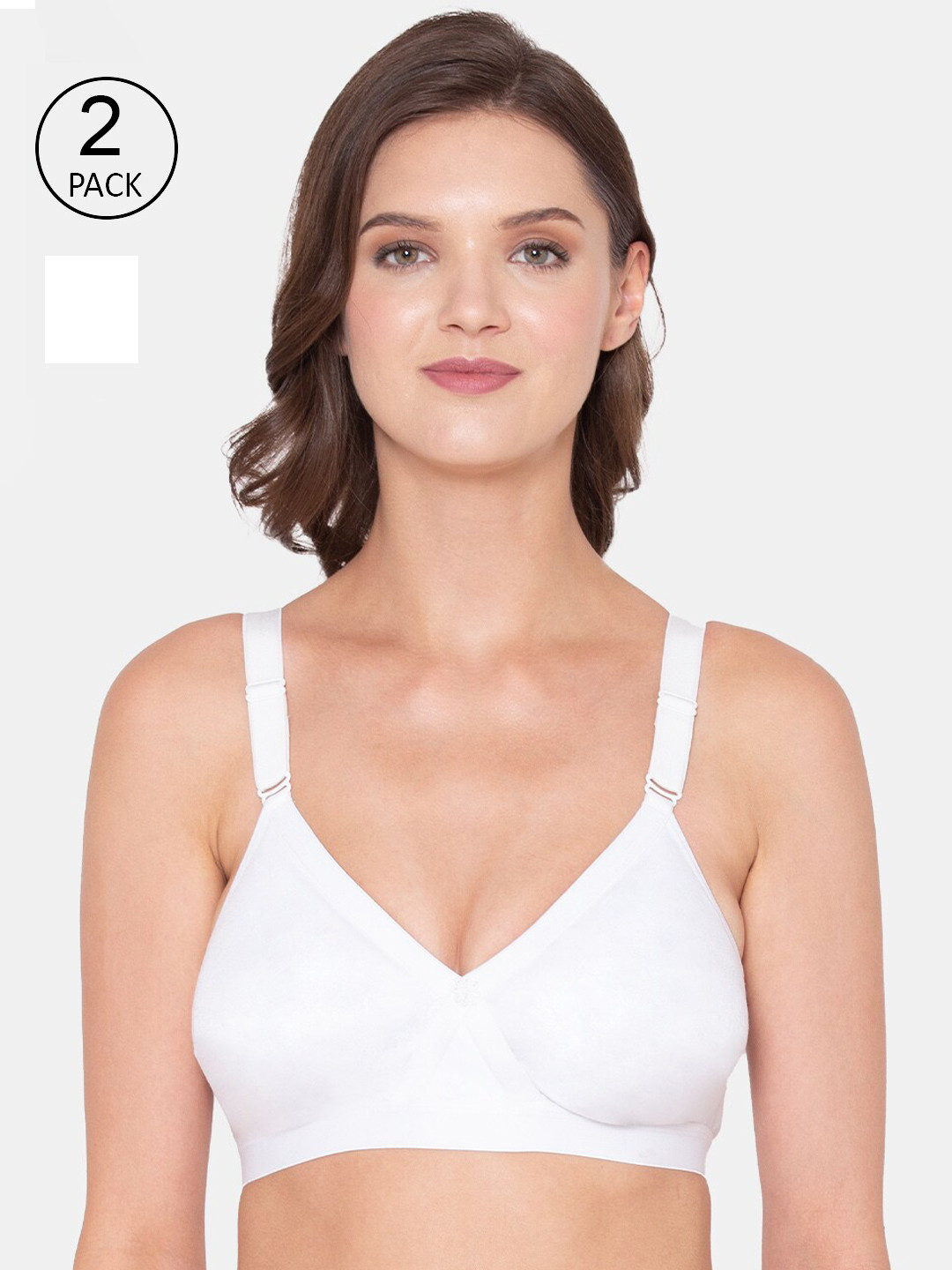 Souminie Set Of 2 White Cotton Bra