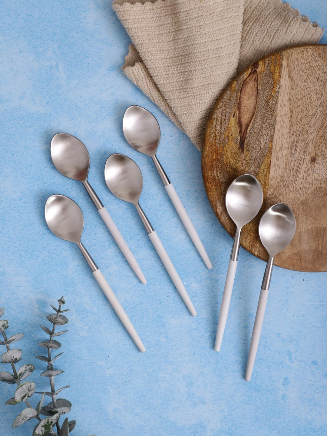 VarEesha Set Of 6 Steel Tea Spoons