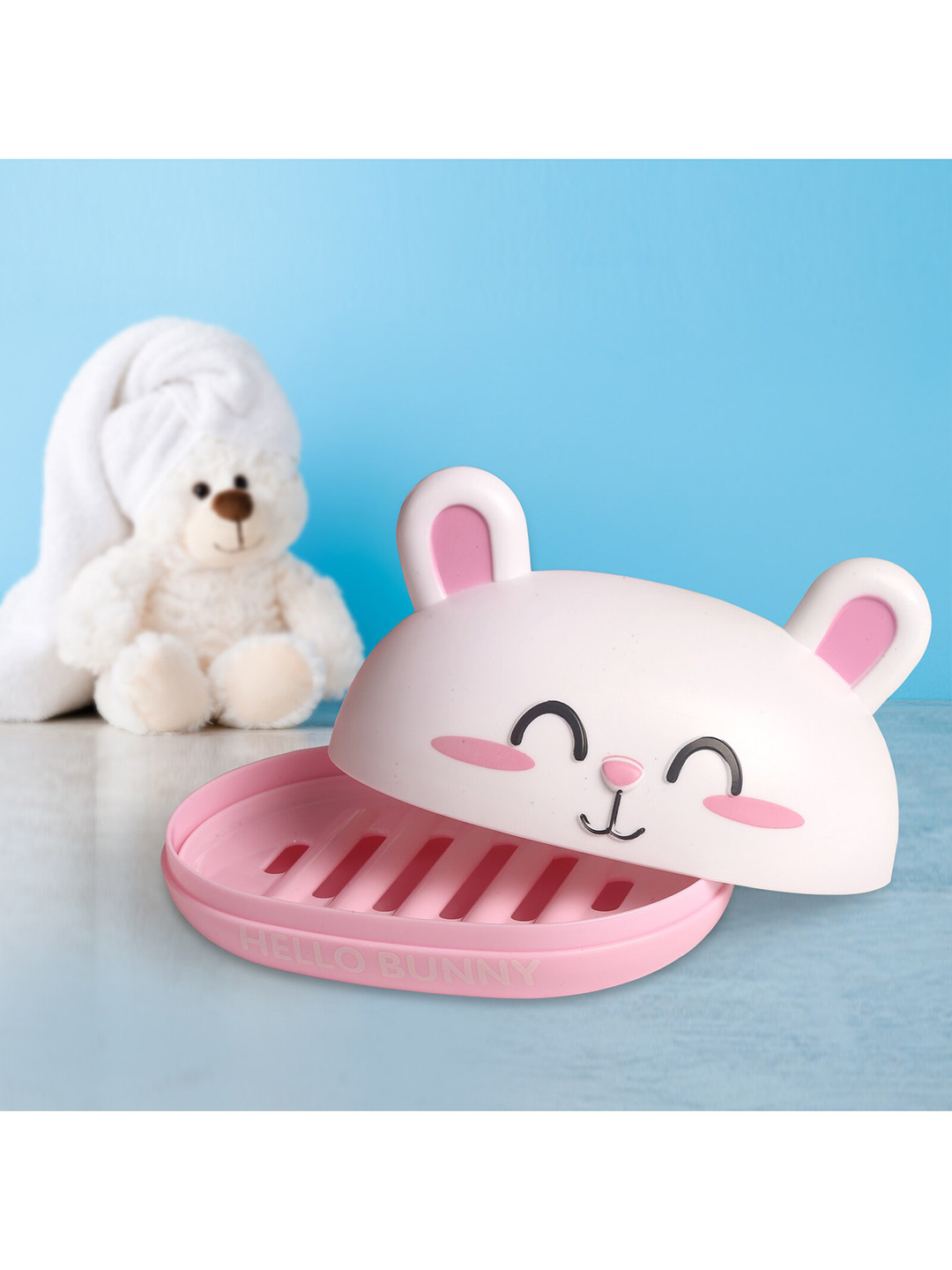 Baby Moo Kids Pink Bunny Light Soap Box
