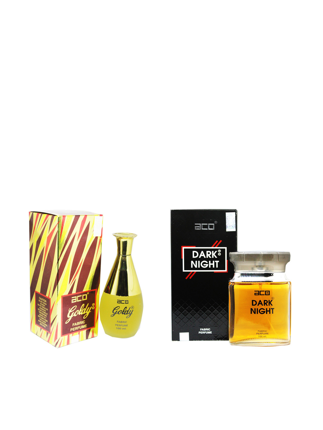aco PERFUMES Set Of 2 Goldy & Dark Night Fabric Perfume Combo Set 200 ml