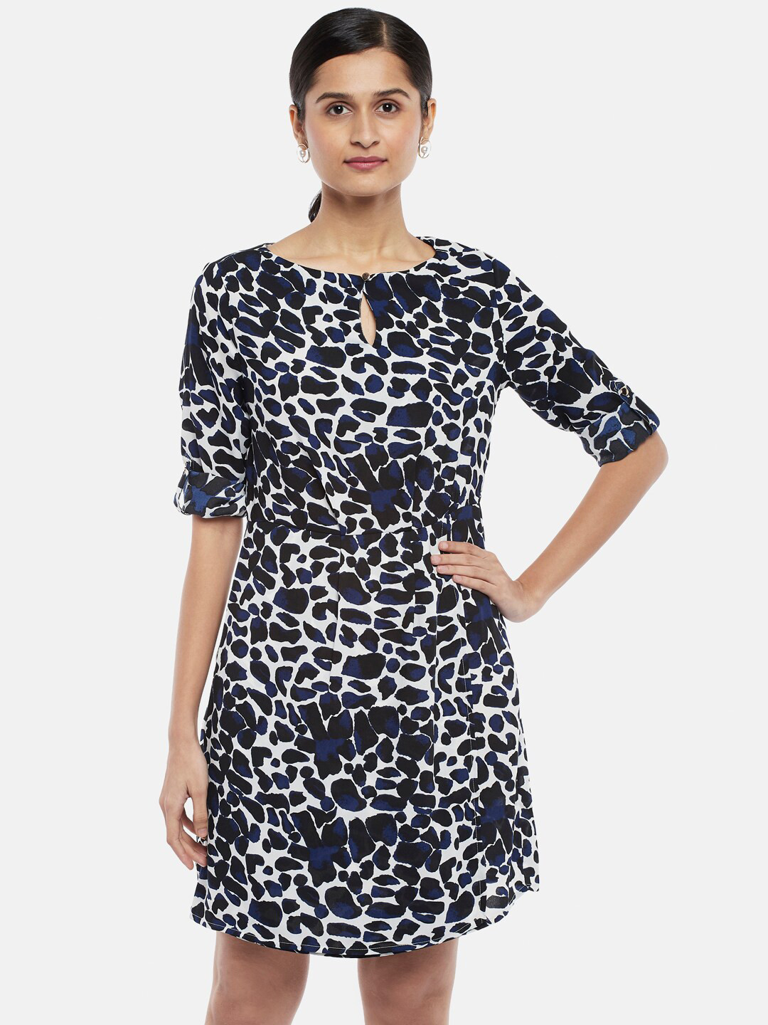 Annabelle by Pantaloons Navy Blue Dress