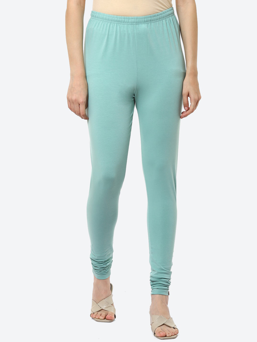 Biba Sea Green Ankle Length Leggings