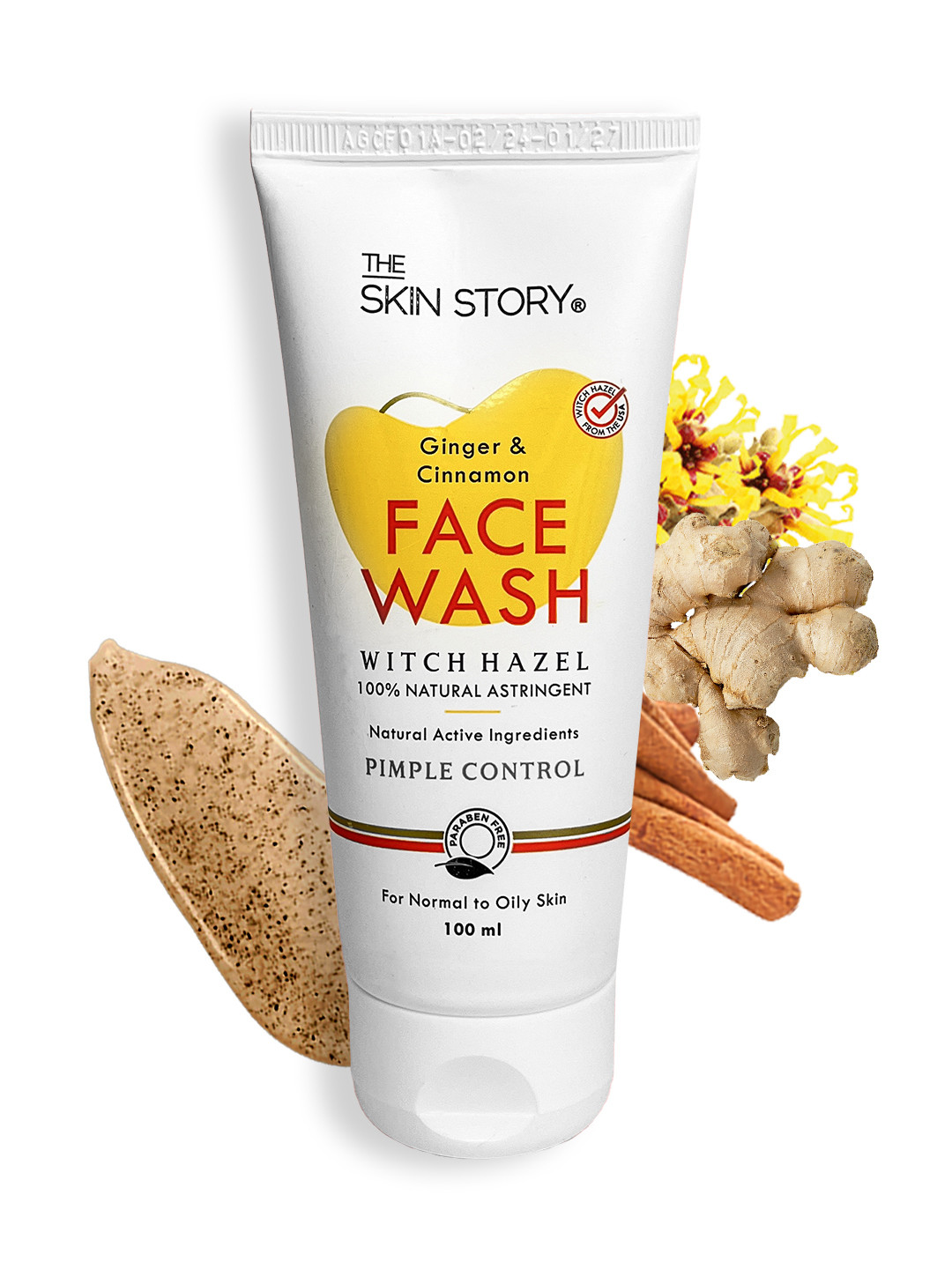 THE SKIN STORY Ginger & Cinnamon Face Wash with Witch Hazel - 100ml