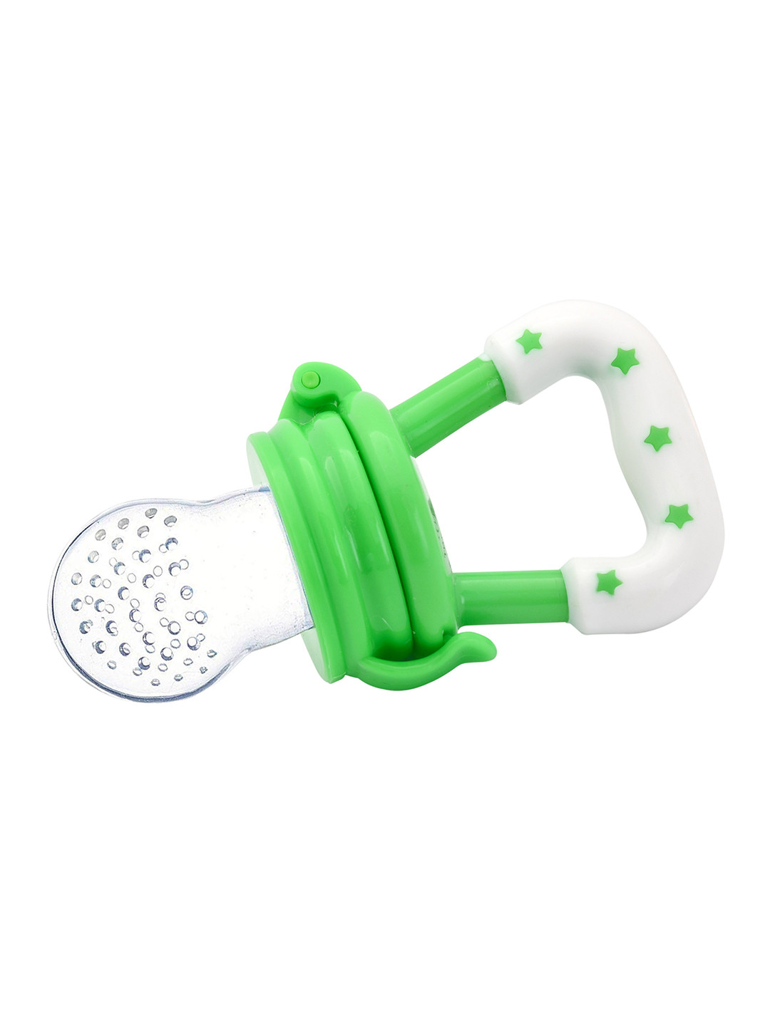 The Little Lookers Kids Green & Transparent Pacifier with Silicon Mesh