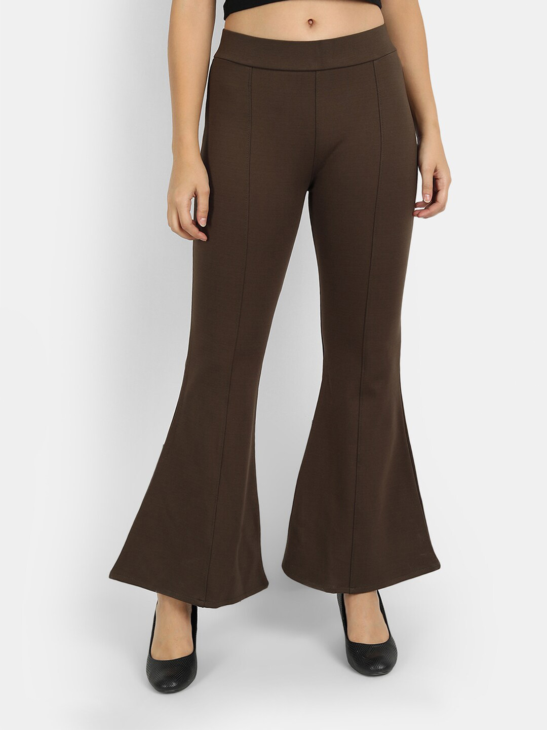 Next One Women Olive Solid Skinny-Fit Bootcut Jeggings