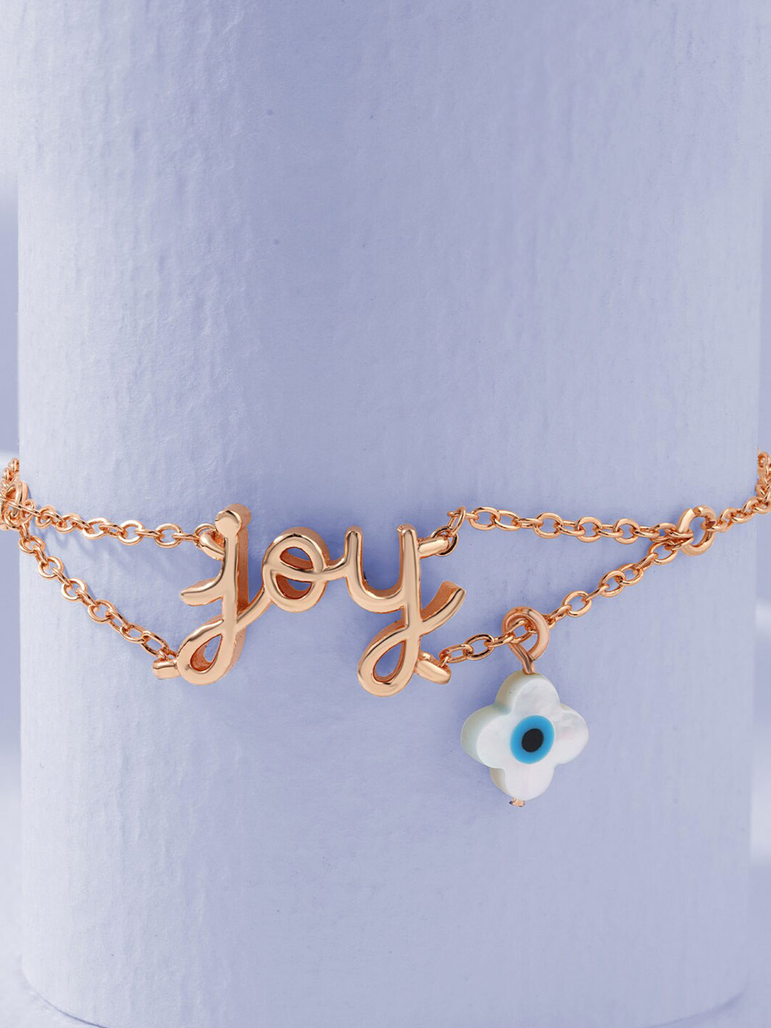 MINUTIAE Women Rose Gold & White Charm Bracelet