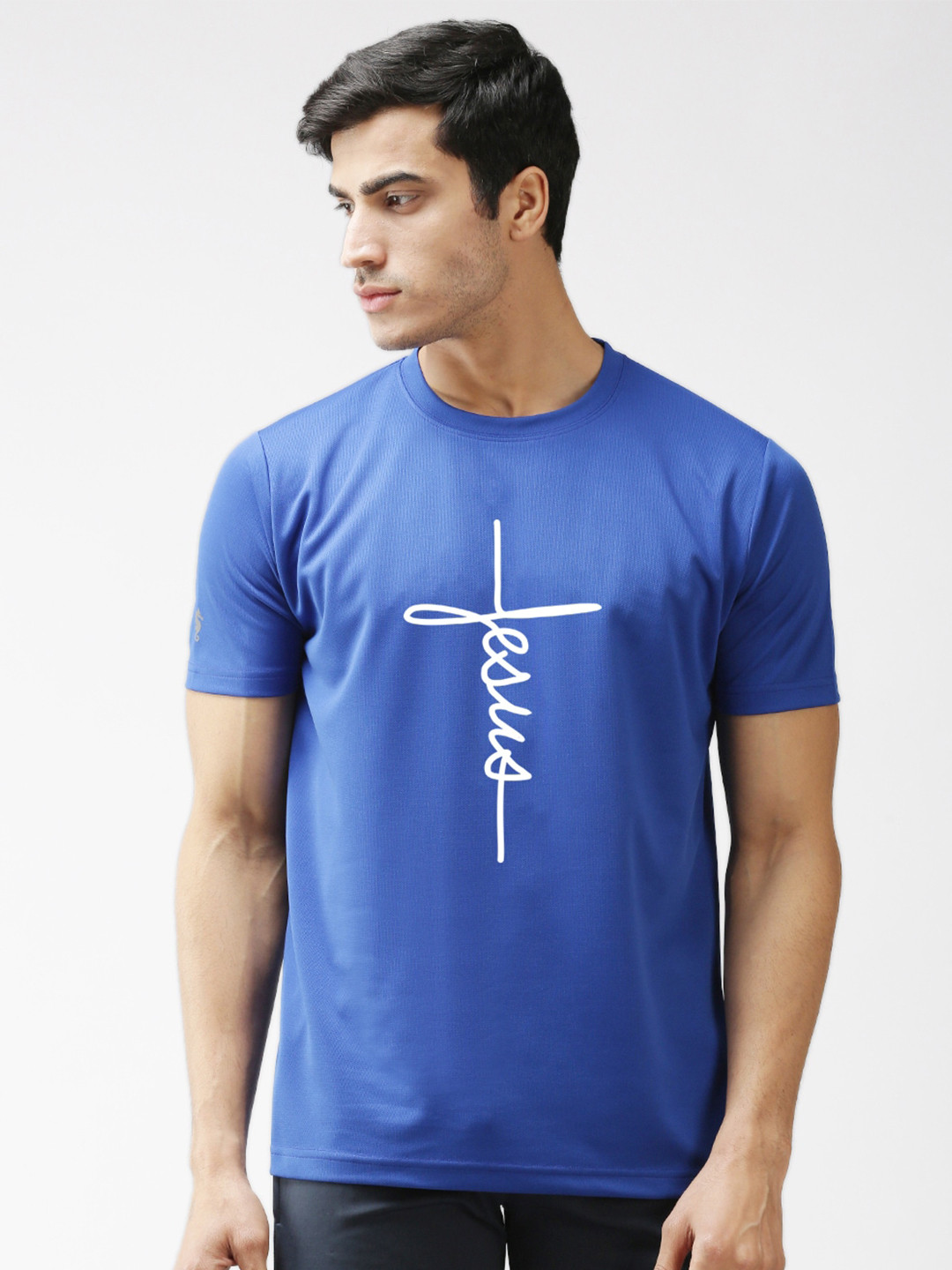 EPPE Men Blue Typography Printed Sports T-shirt