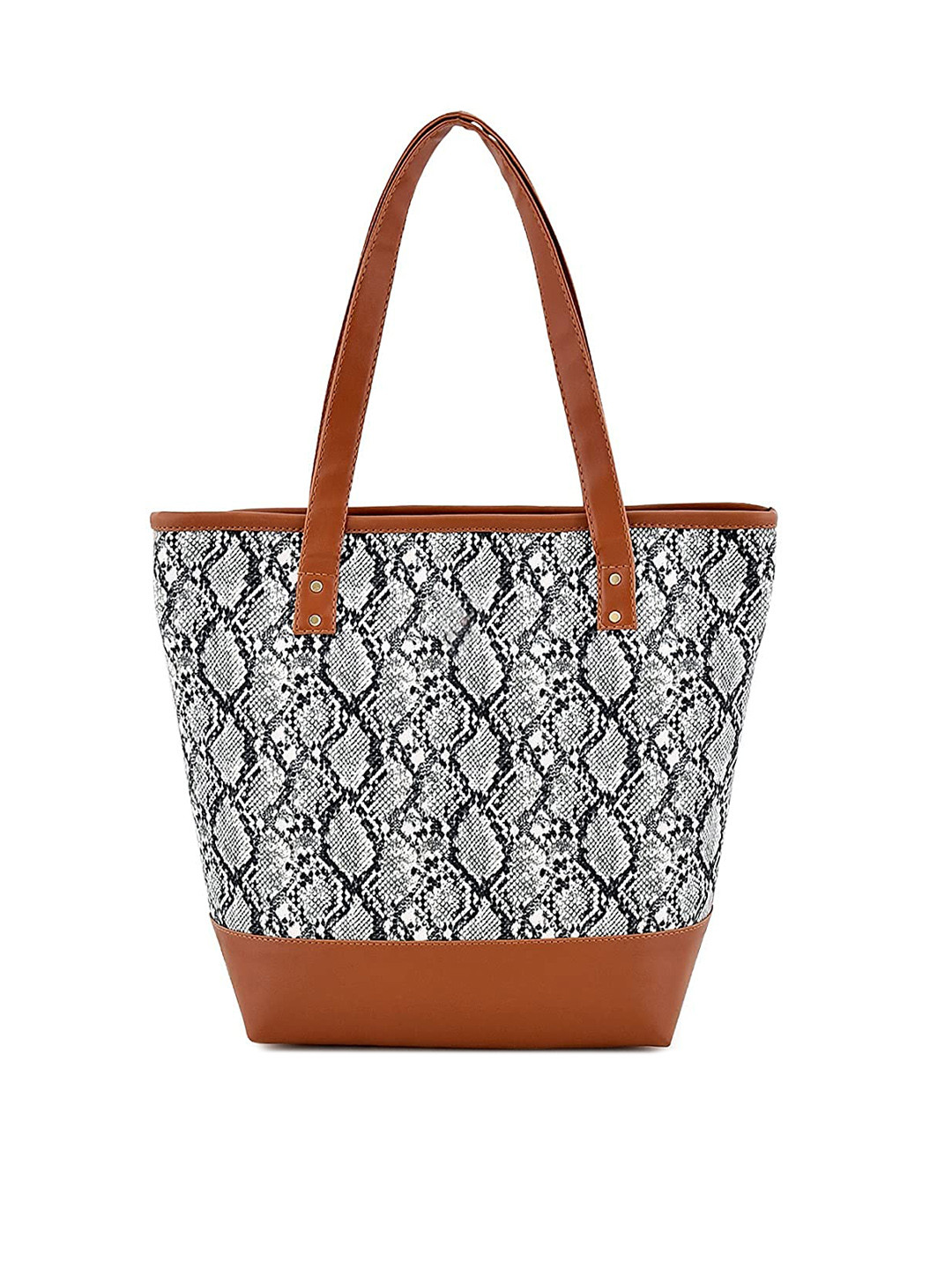 Lychee Women bags White Animal Printed Shopper Tote Bag