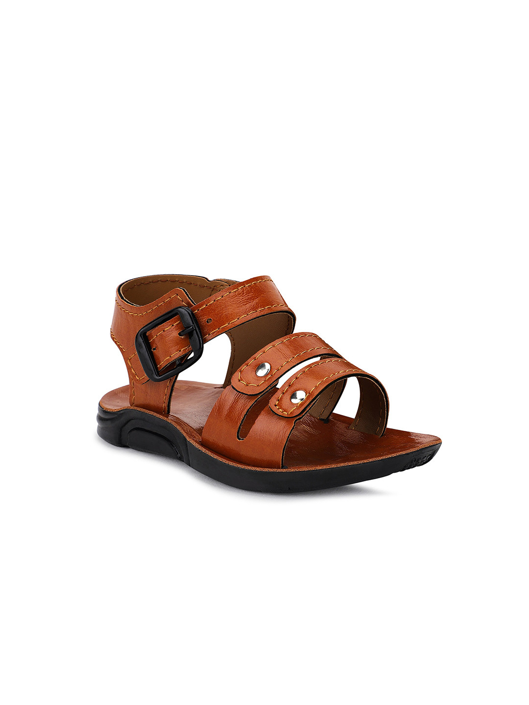 NEOBABY Unisex Kids Tan Leather Comfort Sandals
