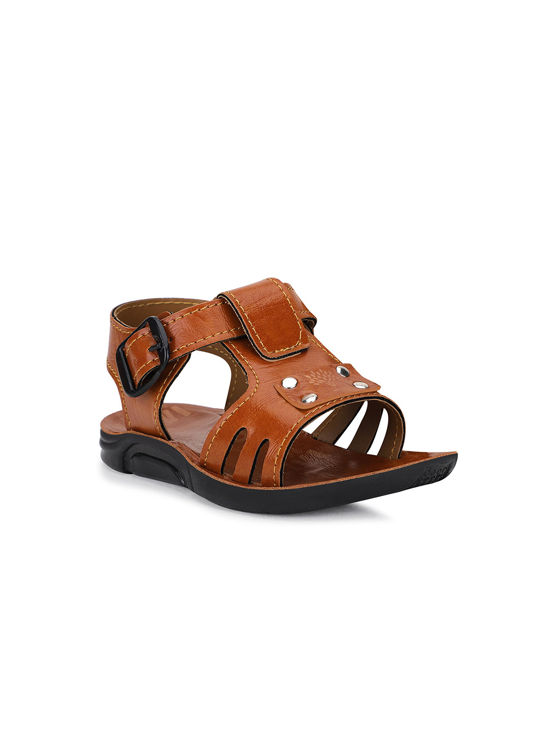 NEOBABY Unisex Kids Tan Leather Comfort Sandals