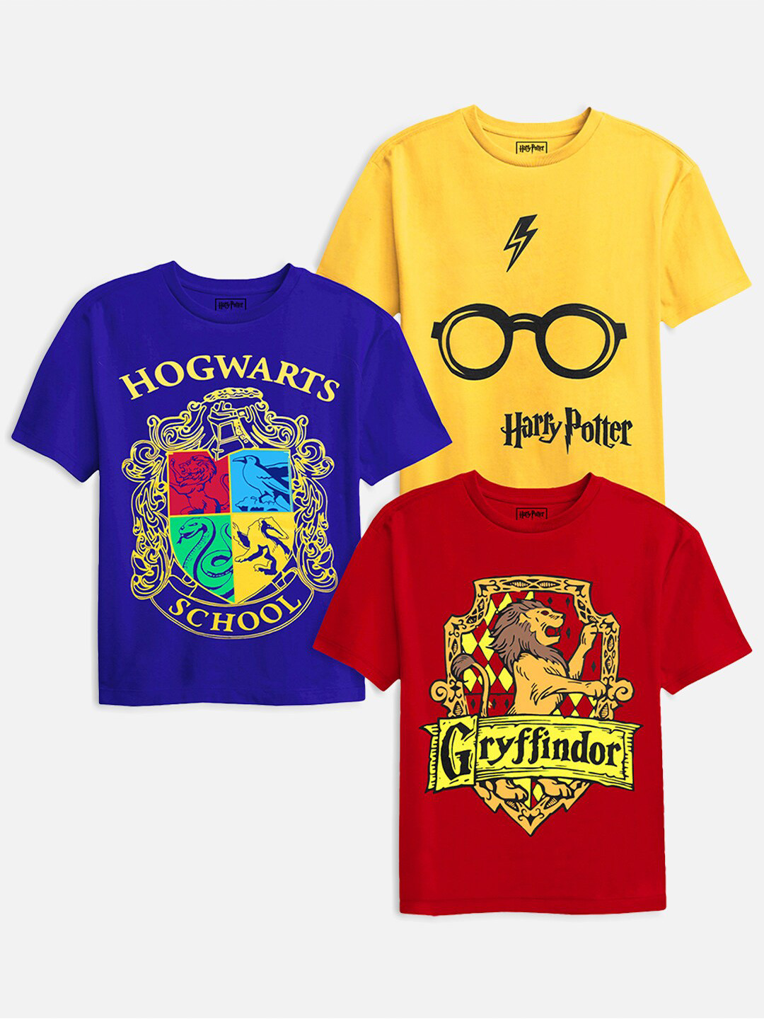 YK Warner Bros Boys Pack of 3 Printed Applique T-shirt