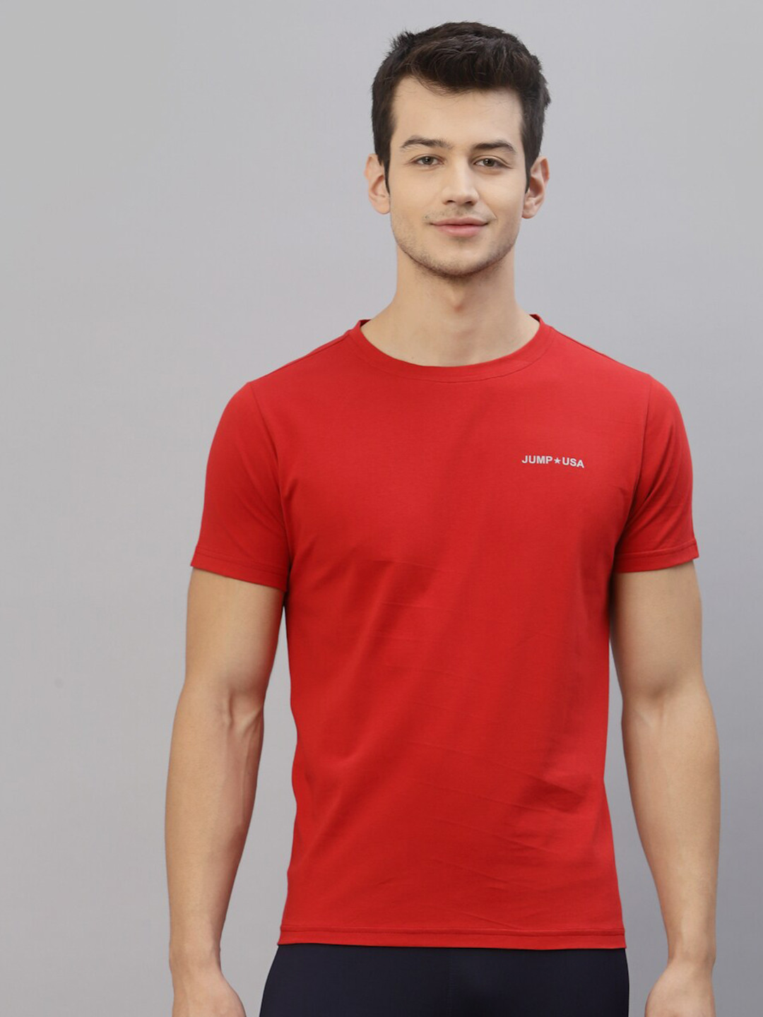 JUMP USA Men Red T-shirt