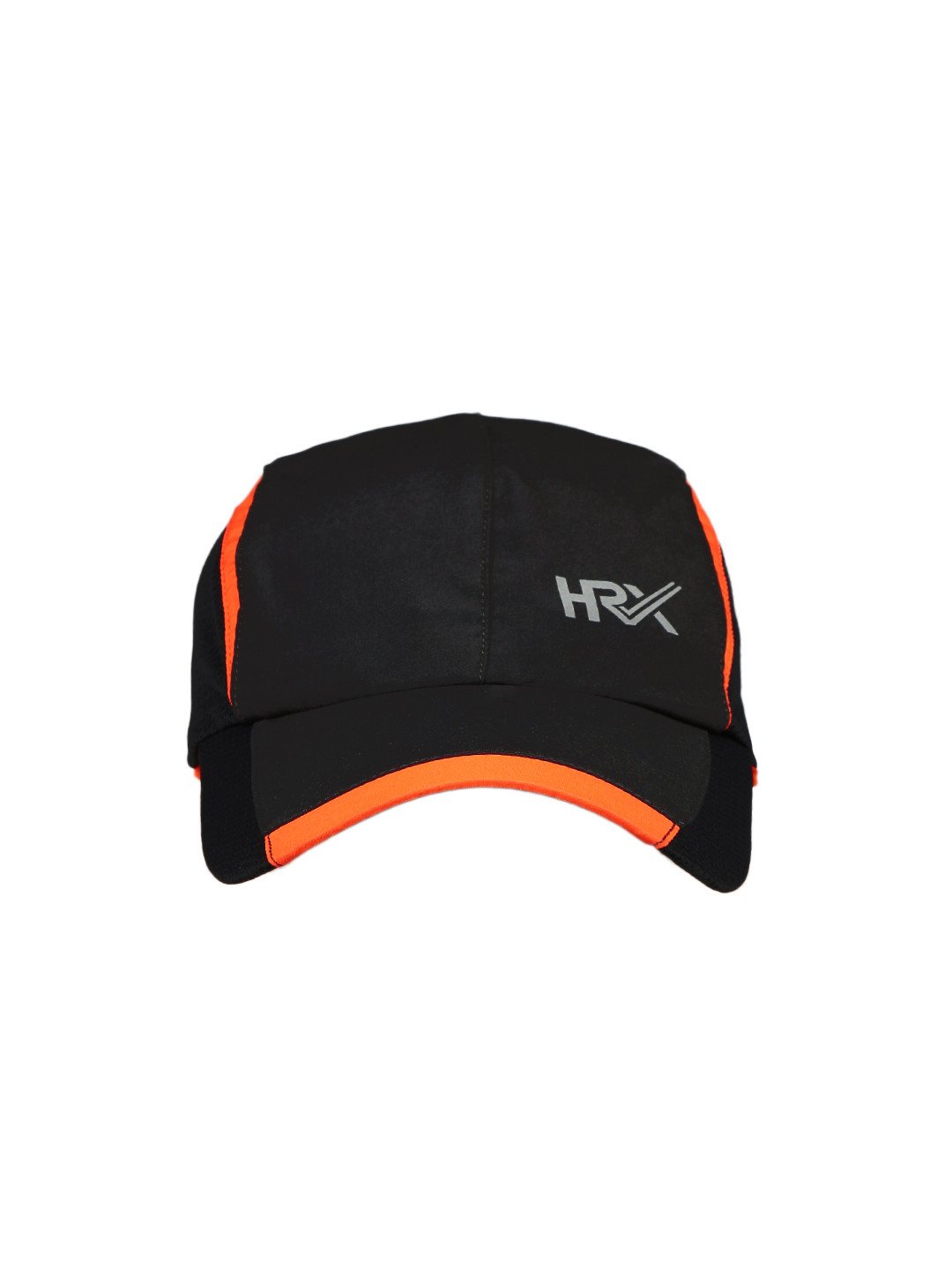 HRX by Hrithik Roshan Men Black & Orange Colourblocked Running Dryfit Cap