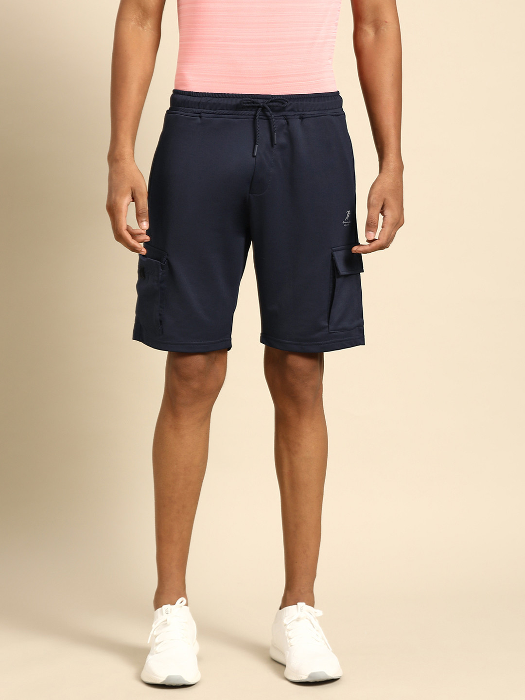 ARMISTO Men Navy Blue Multi-Utility Travel Shorts With Rapid Dry Technology