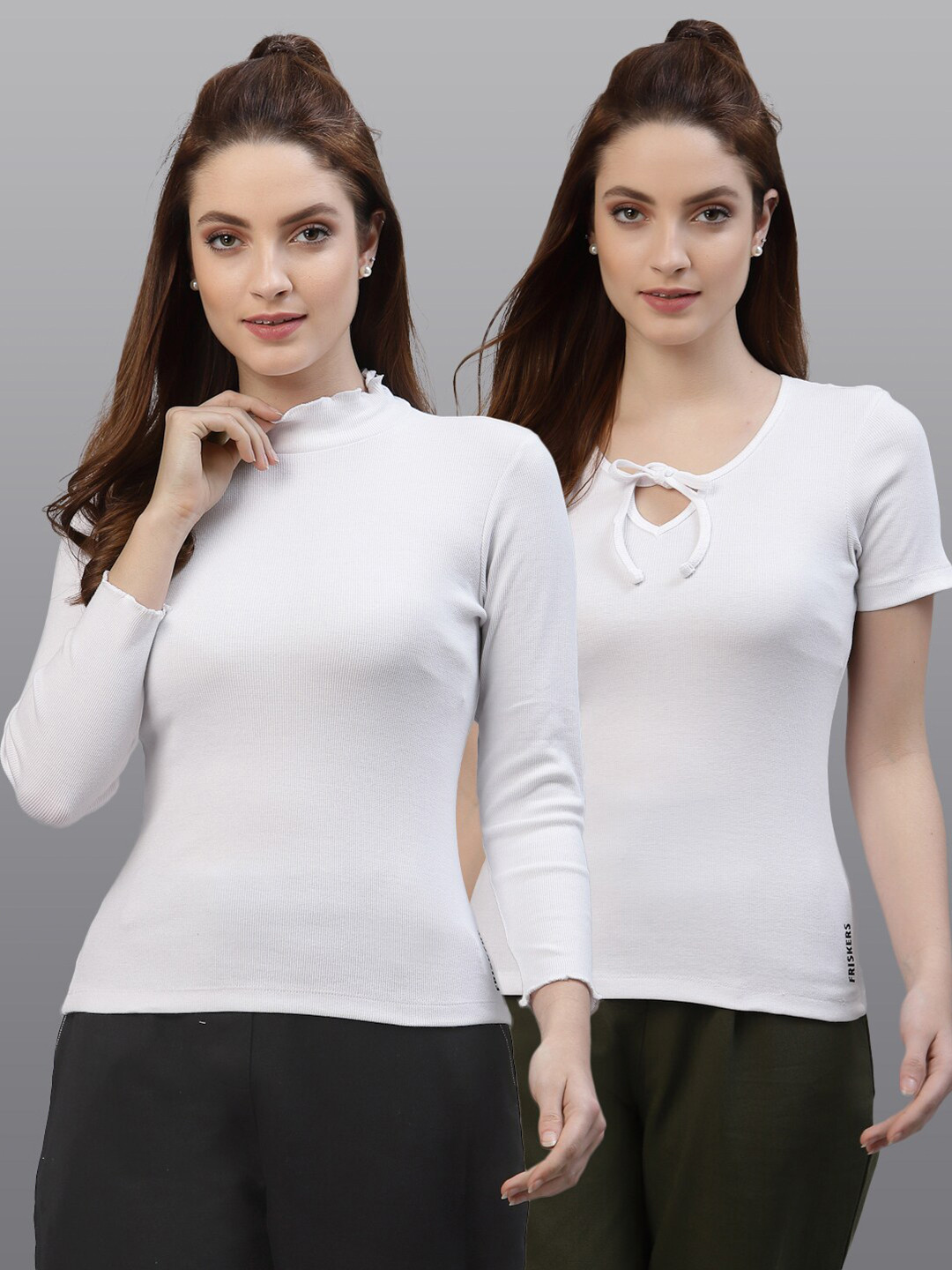 Friskers White Set Of 2 Top