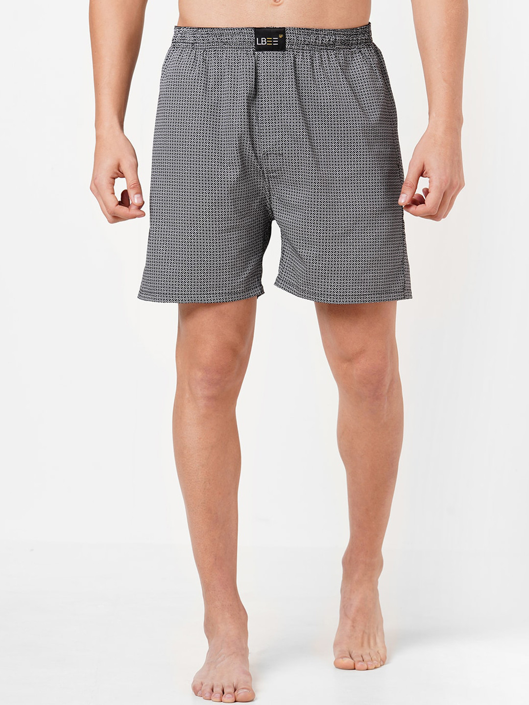 LBEE Men Grey Boxer Shorts