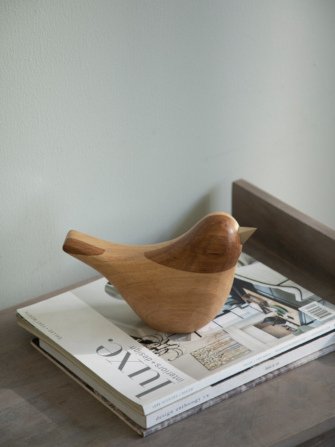 ellementry Bird Brown Brass Metallic Garden Small Showpiece -