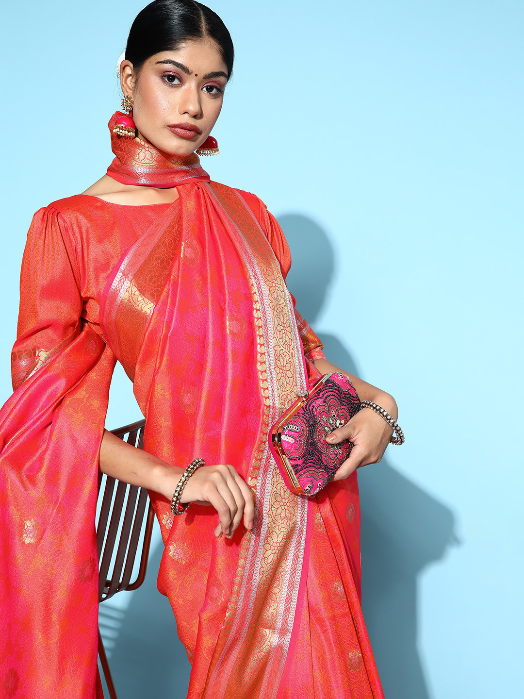 Mitera Ethnic Motifs Saree with Woven Design Border