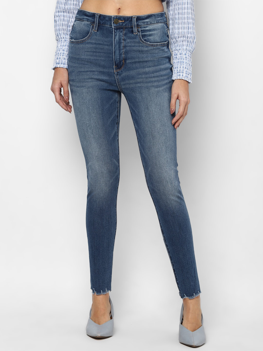 AMERICAN EAGLE OUTFITTERS Women Blue Light Fade Jeans