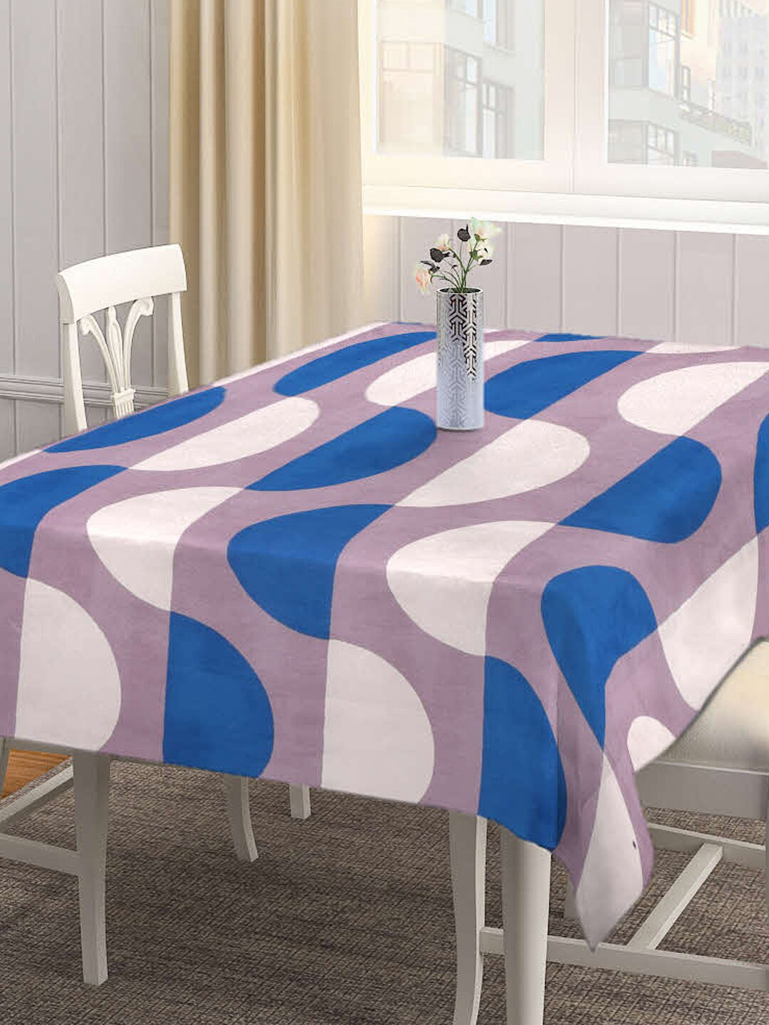 Arrabi Multicoloured Abstract Printed Cotton Blend Table Cover