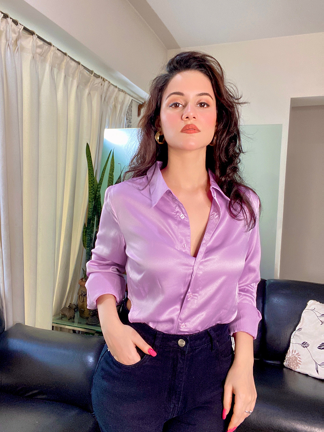 STREET 9 Elegant Lavender Solid Top