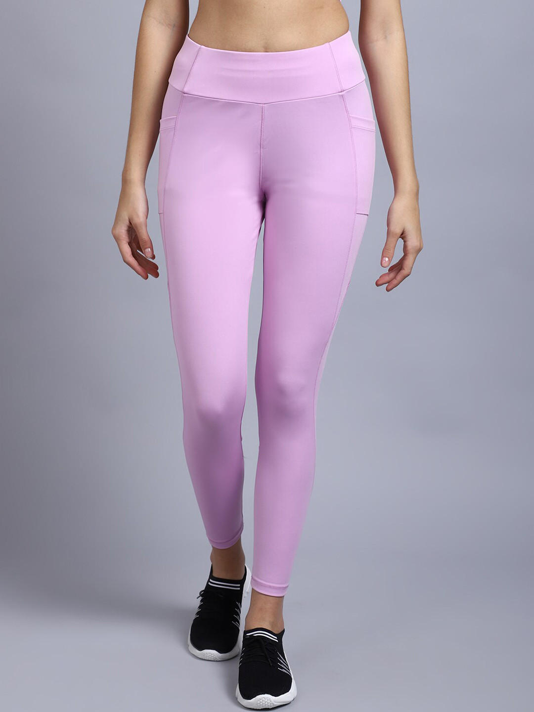 PERFKT-U Purple High Rise Ankle Length Tight